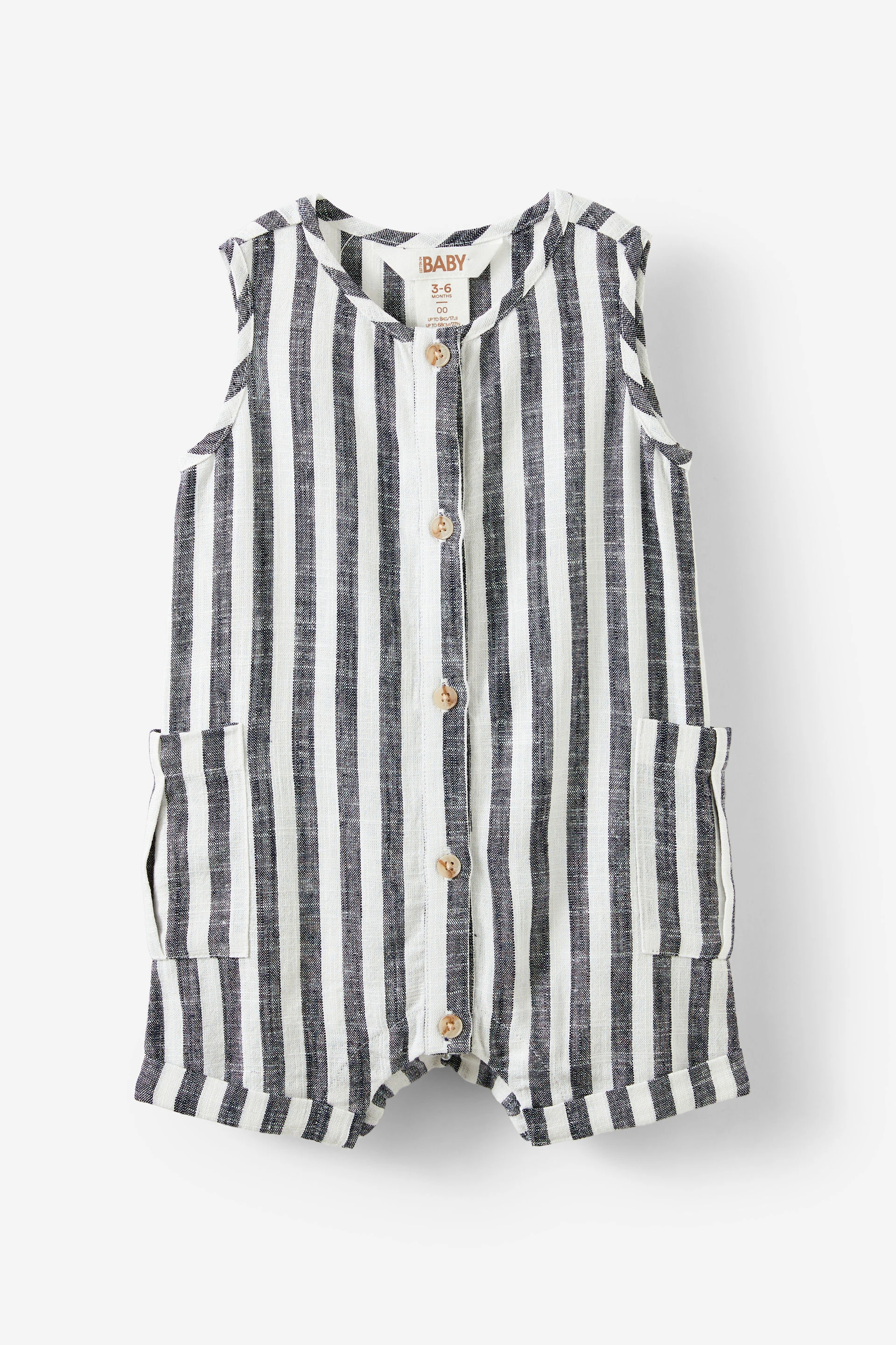 Jacob Sleeveless Playsuit navy ink/bold stripe