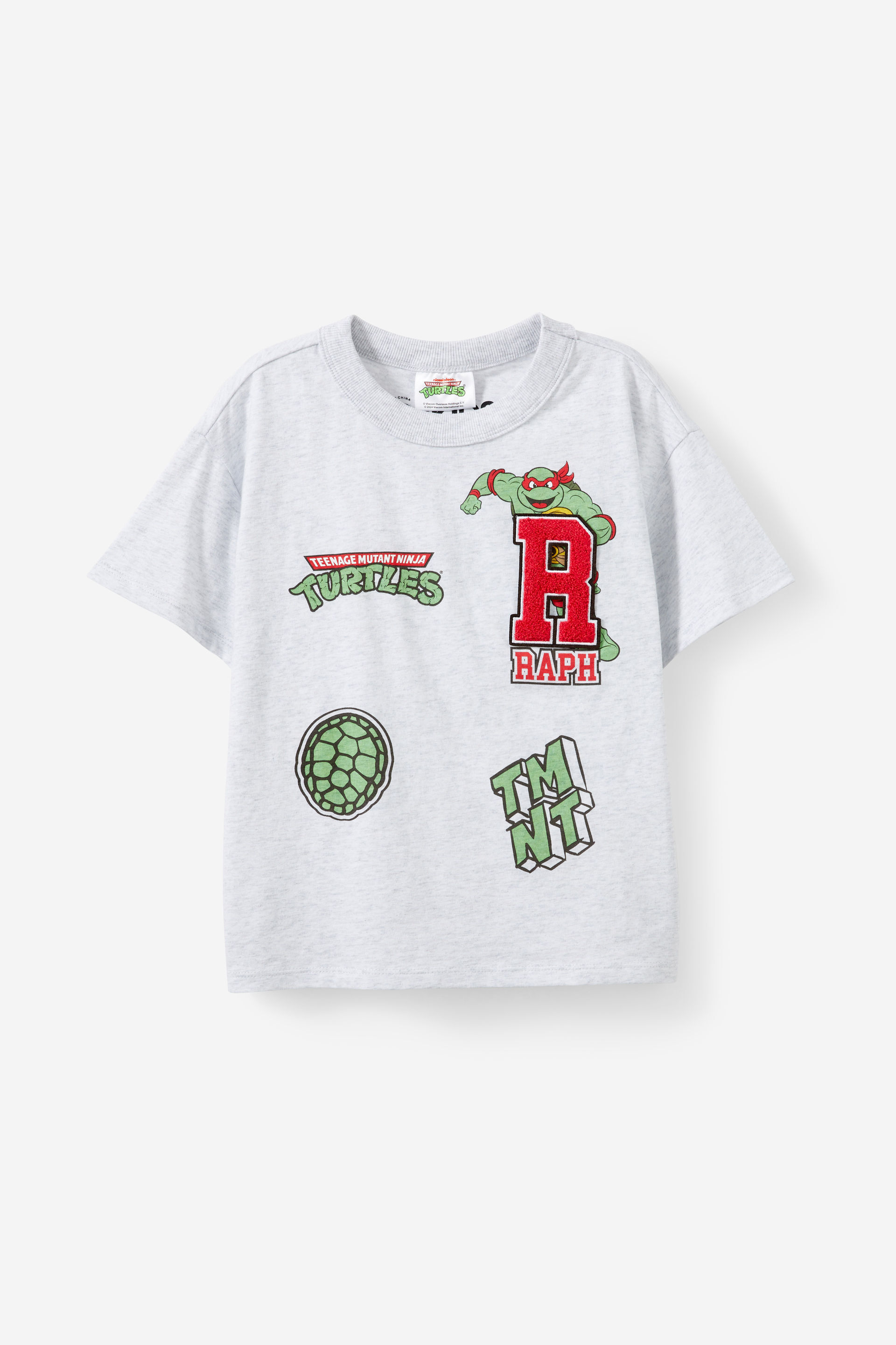 Ninja Turtles Drop Shoulder Short Sleeve Tee lcn nic snow marle/tmnt raphael