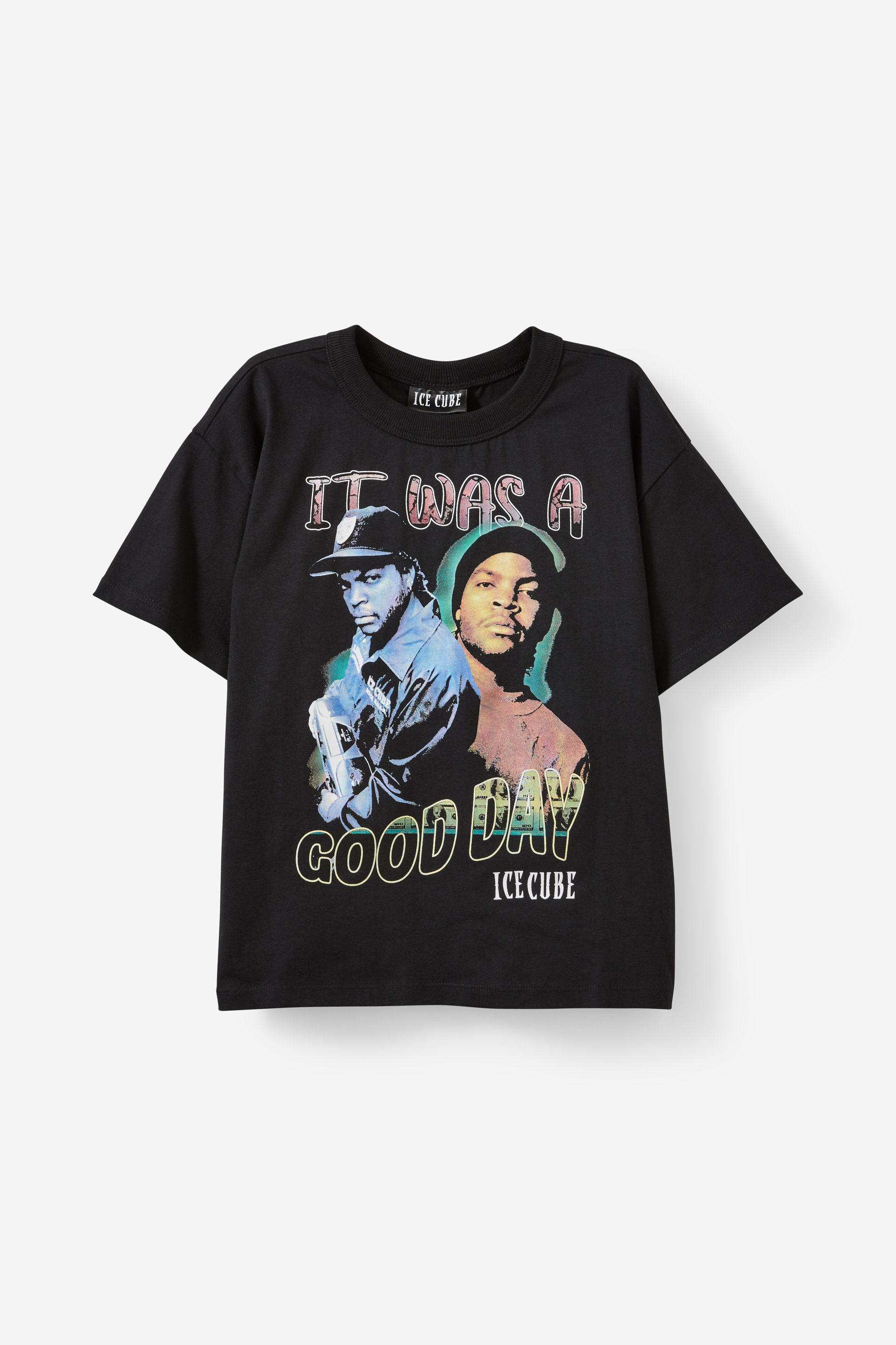 Ice Cube Drop Shoulder Short Sleeve Tee lcn mt black/ice cube it was a good day