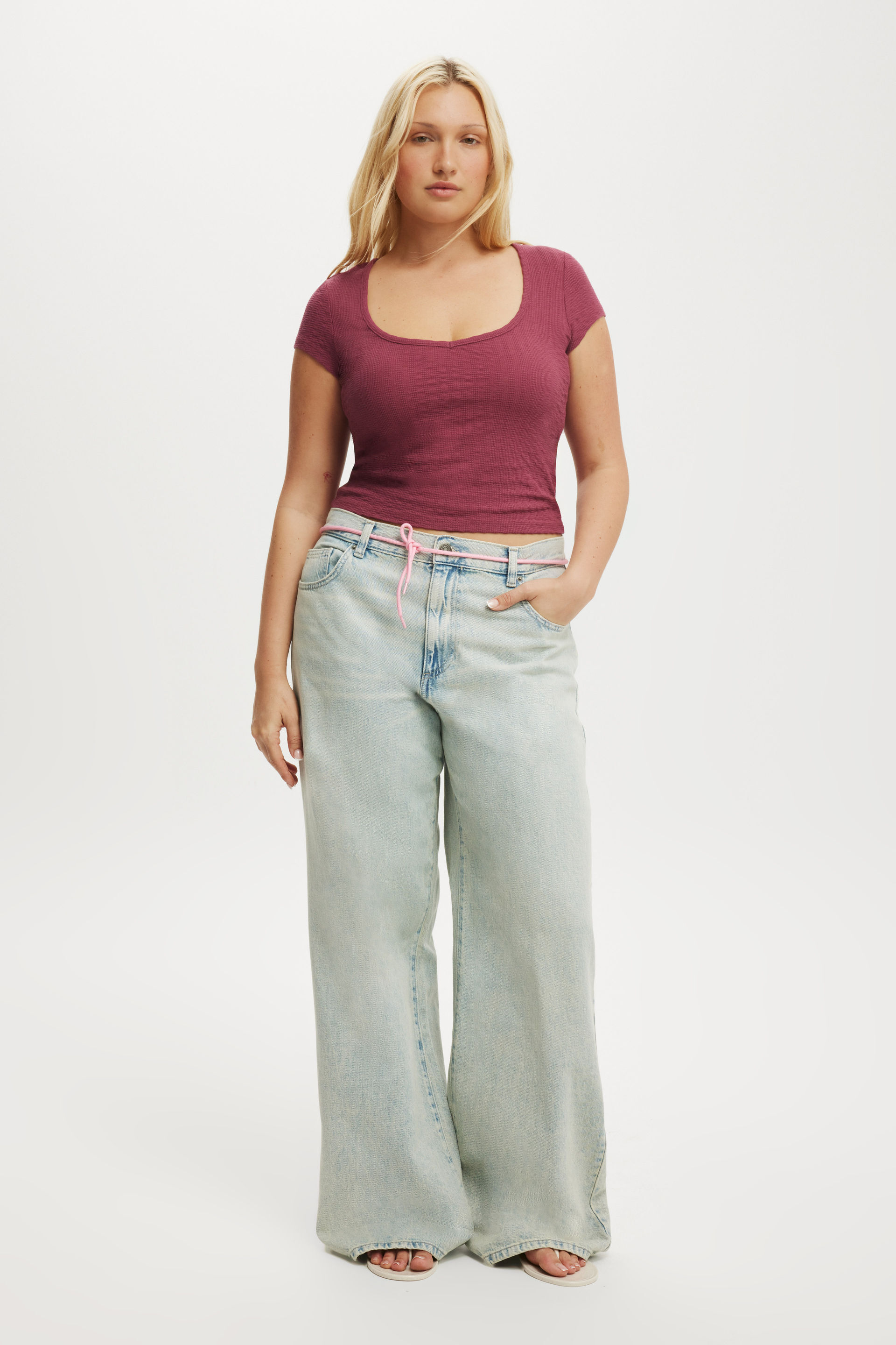 Relaxed Wide Jean sundune blue