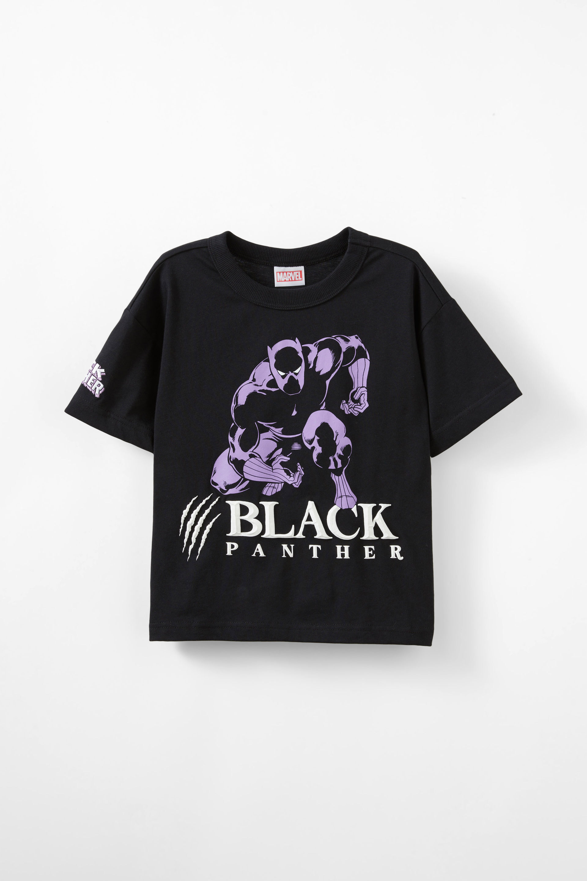 Black Panther Drop Shoulder Short Sleeve Tee lcn mar black/black panther