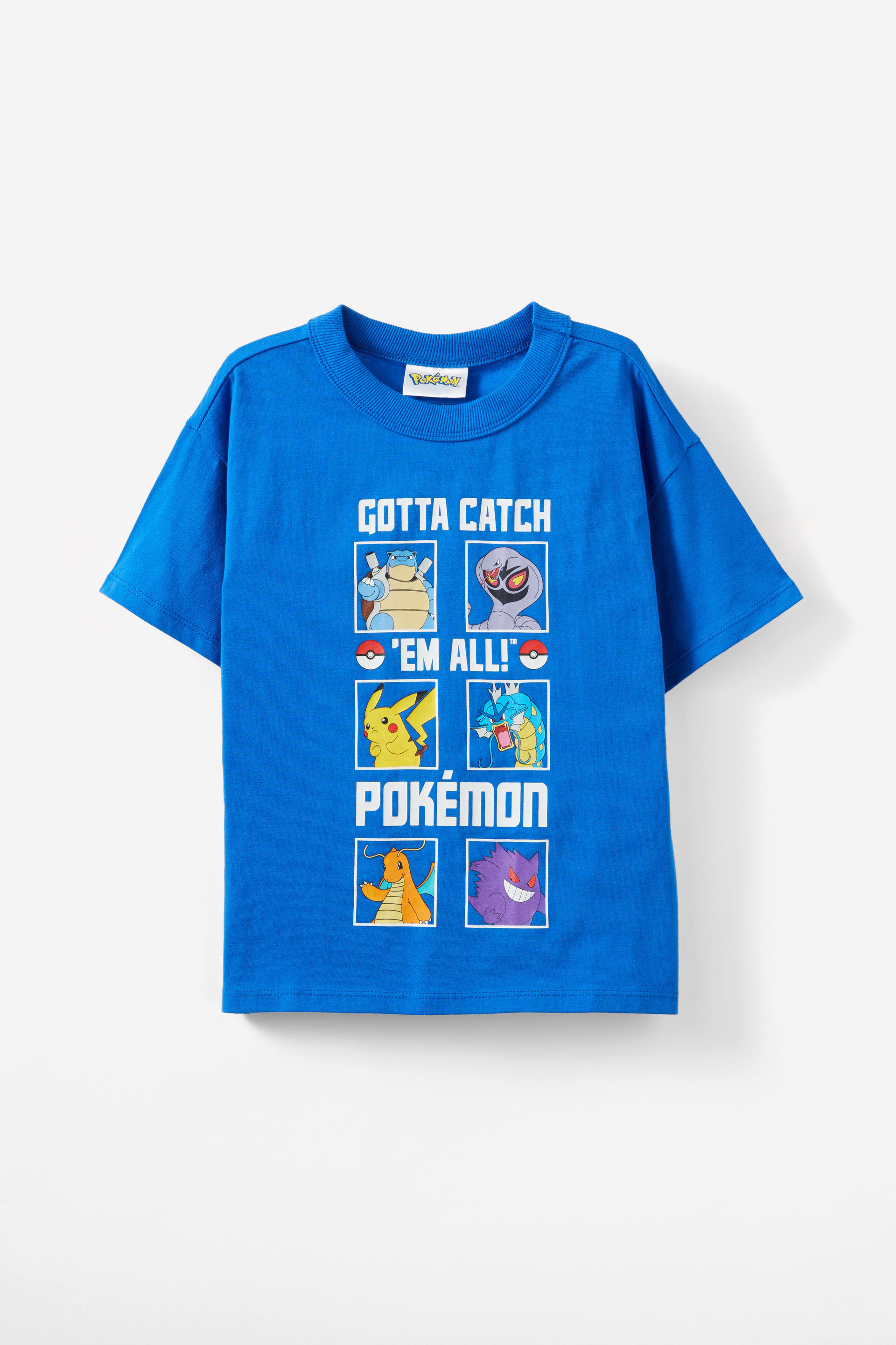 Pok&eacute;mon Drop Shoulder Short Sleeve Tee lcn pok harbour blue/pokemon catch