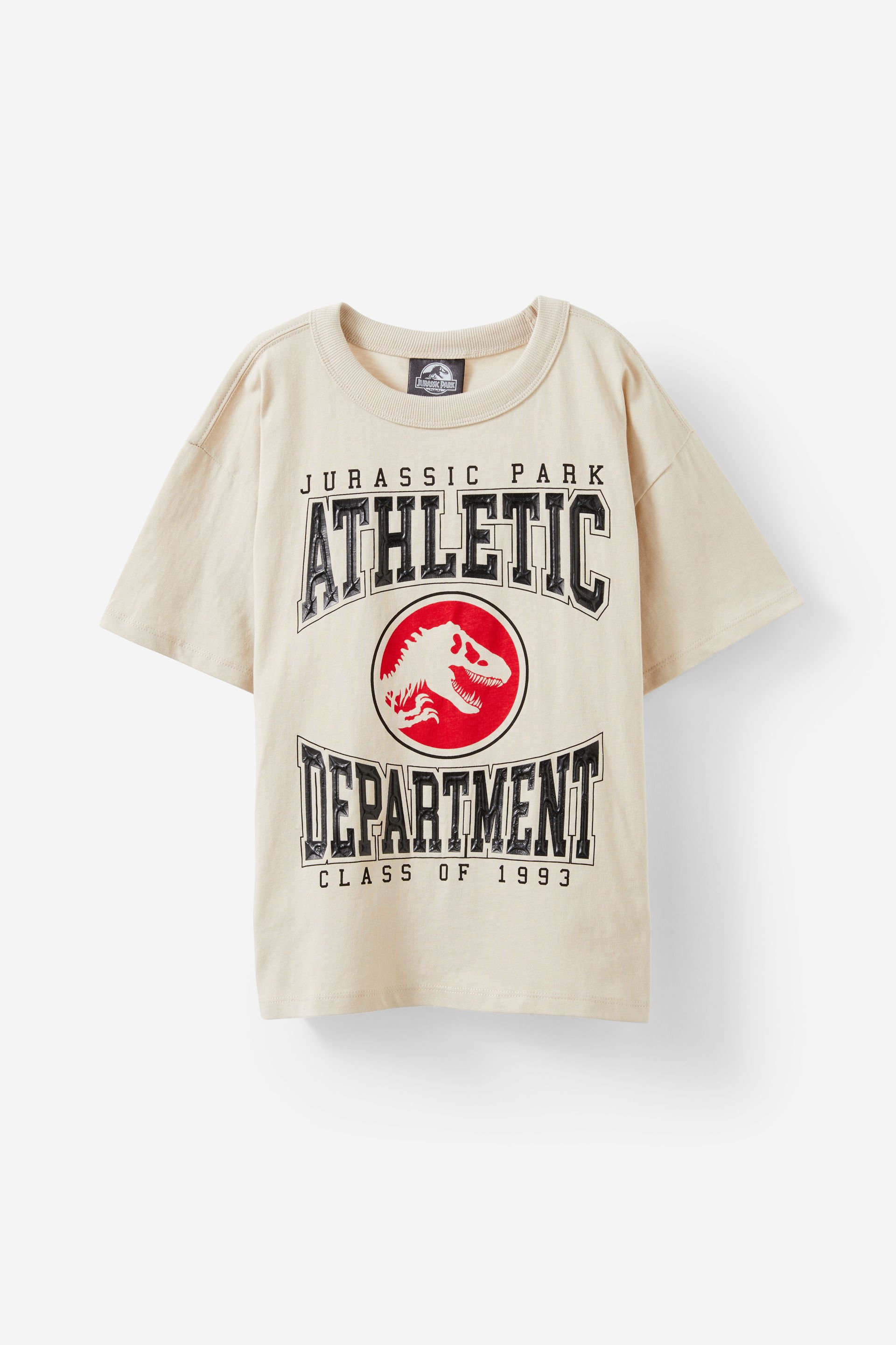 Jurassic Park Drop Shoulder Short Sleeve Tee lcn uni rainy day/jurassic park champions