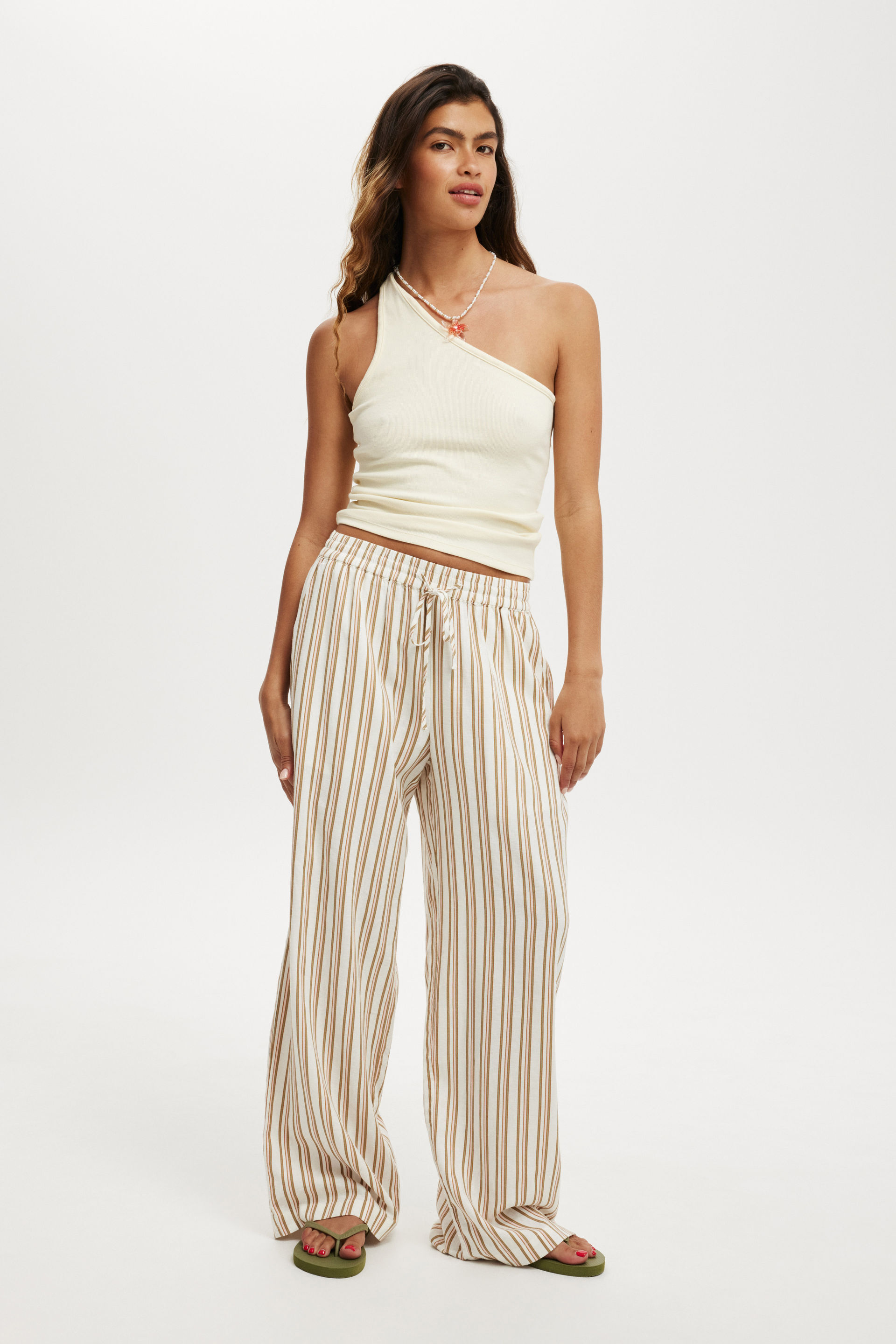Haven Wide Leg Pant karina stripe artichoke
