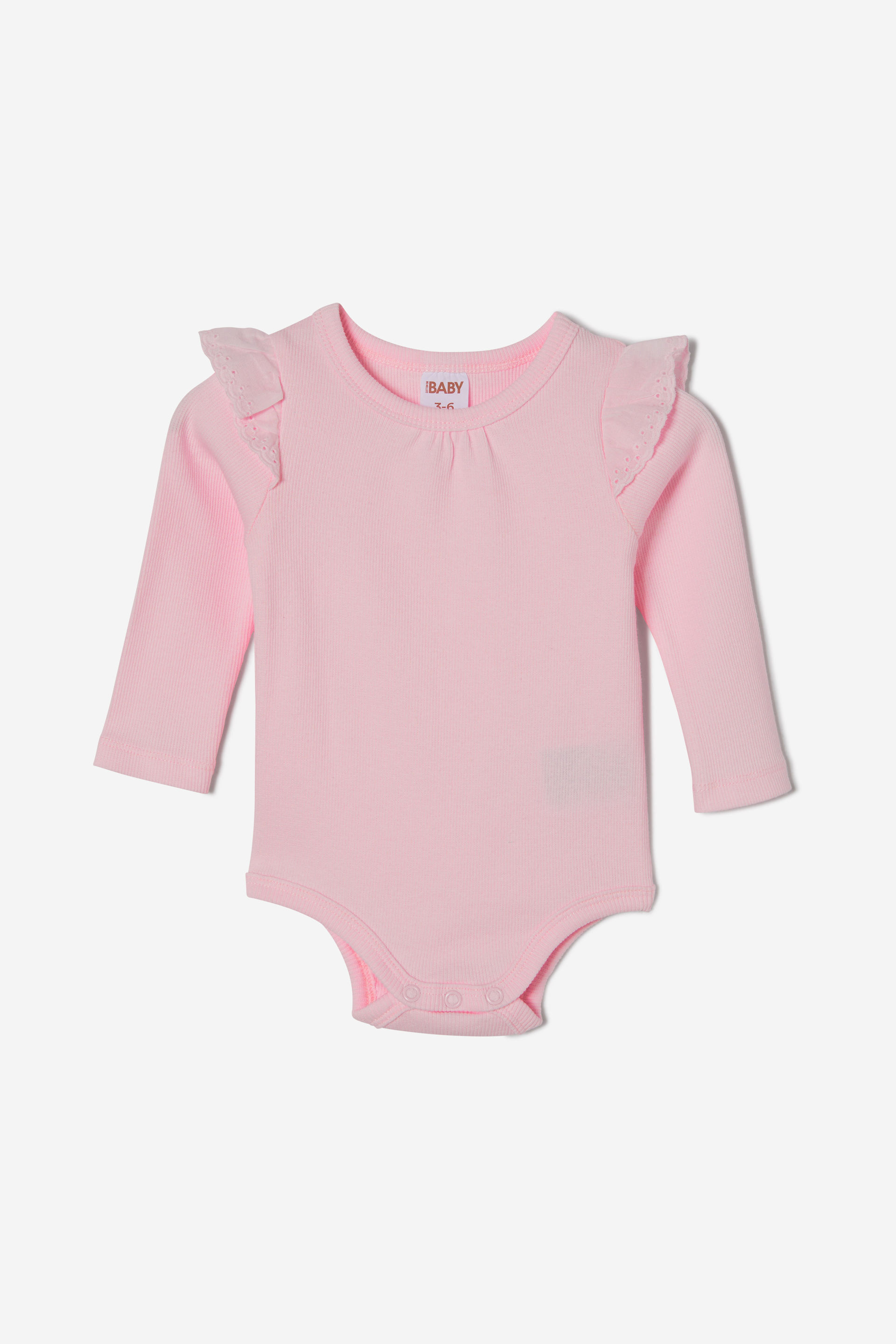 The Long Sleeve Broderie Ruffle Bubbysuit ballerina