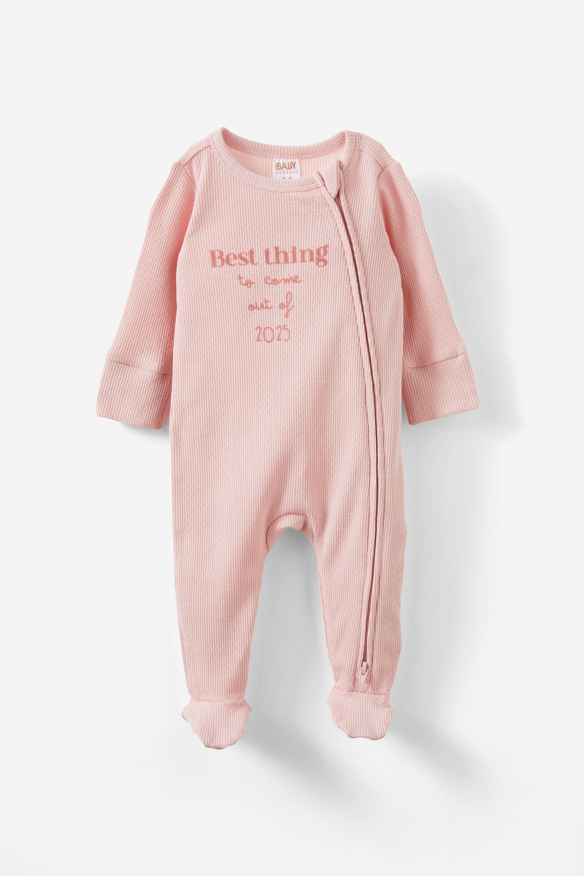 Organic Pointelle Zip All In One Romper zephyr/best thing 2025