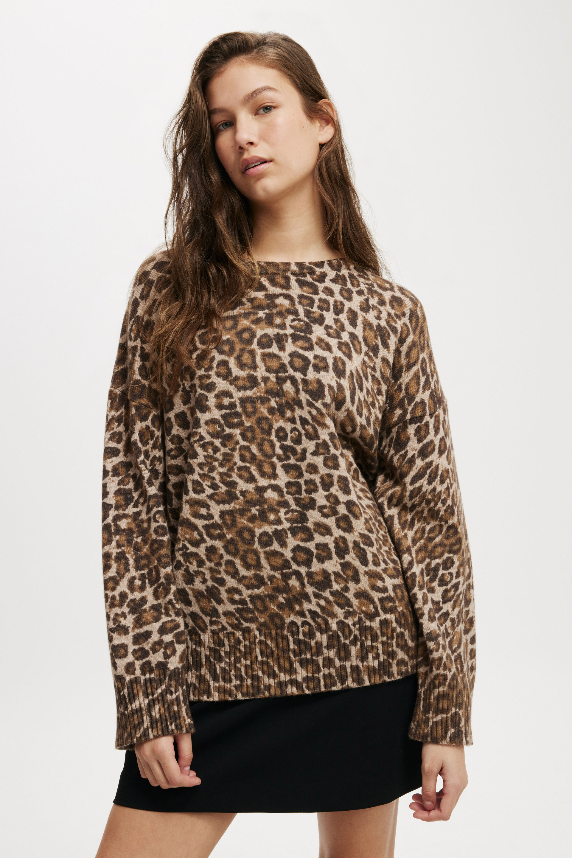 Luxe Crew Sweater animal