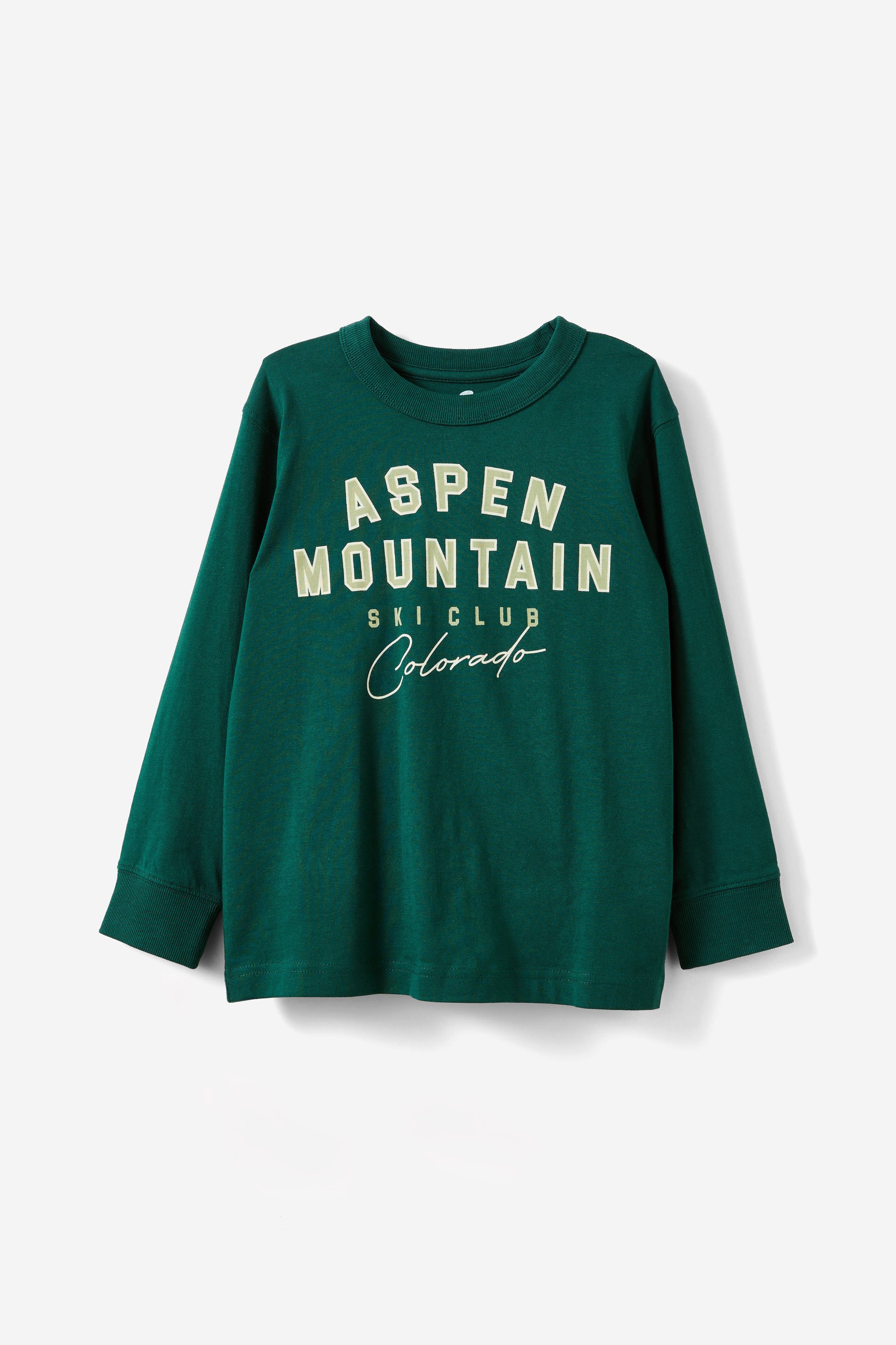 Long Sleeve Jonny Tee pine tree green/aspen moutain