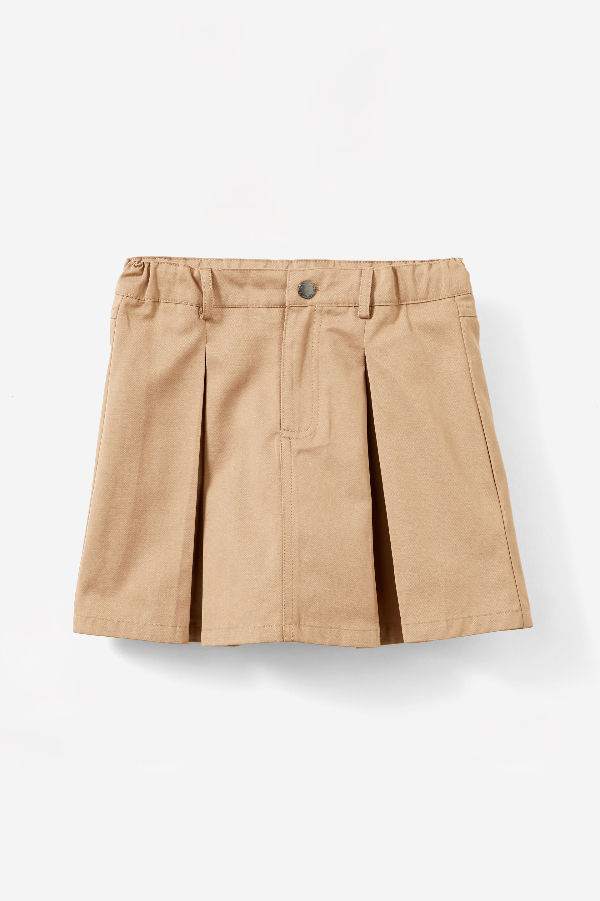 Brooklyn Box Pleat Skirt tan