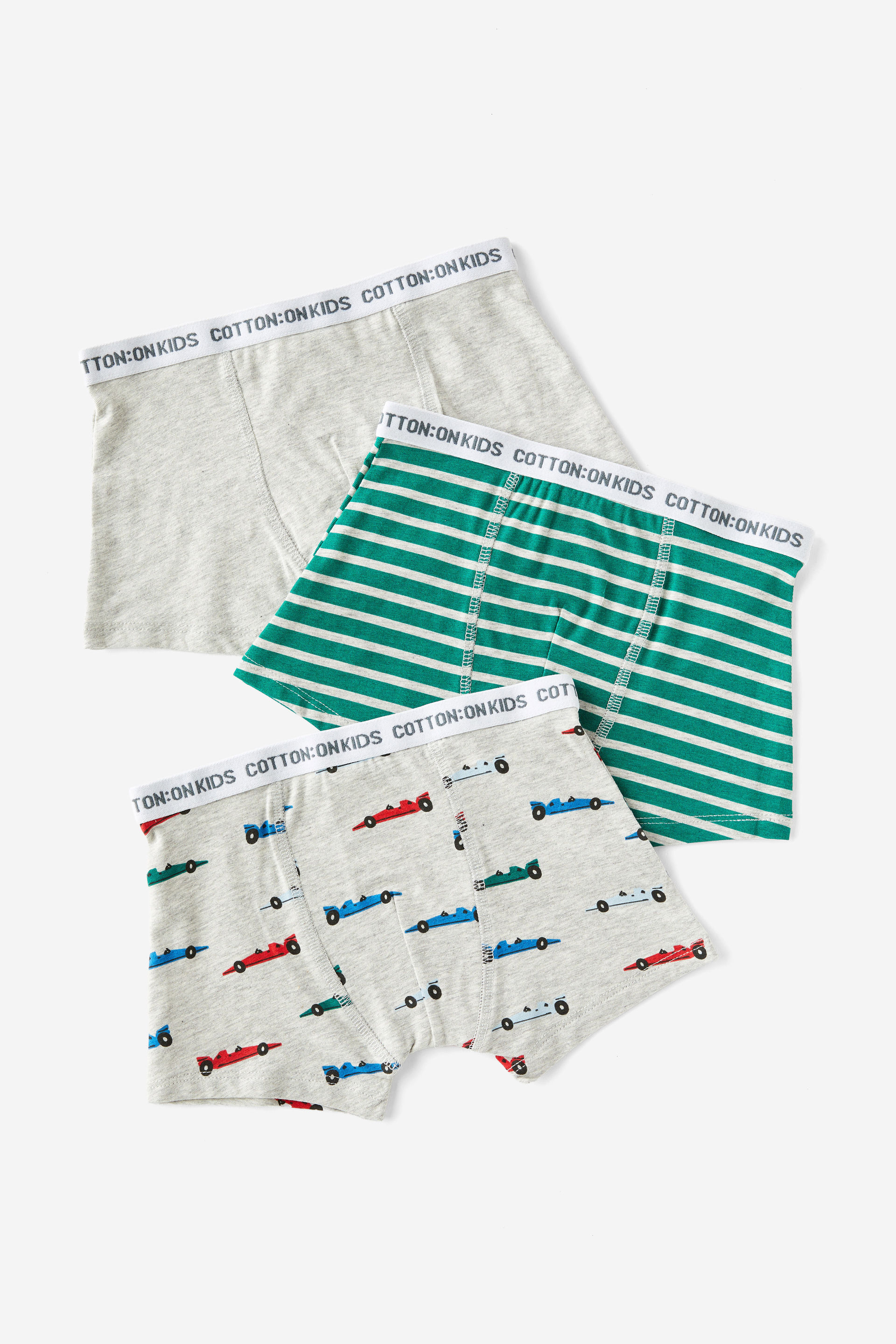 3 Pack Boys Underwear Trunk cloud marle/racing cars