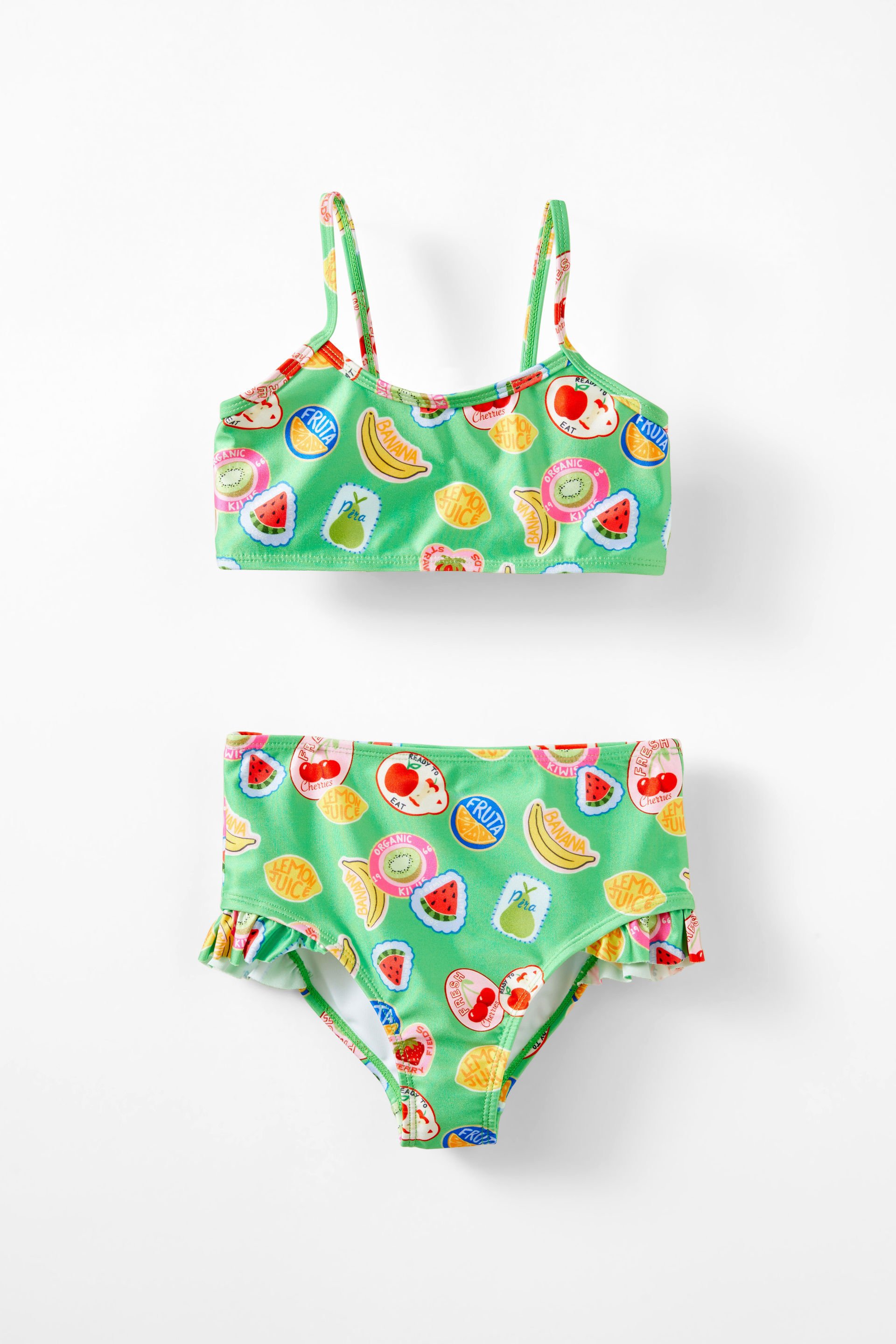 Peggy Bikini tennis green/sticker print