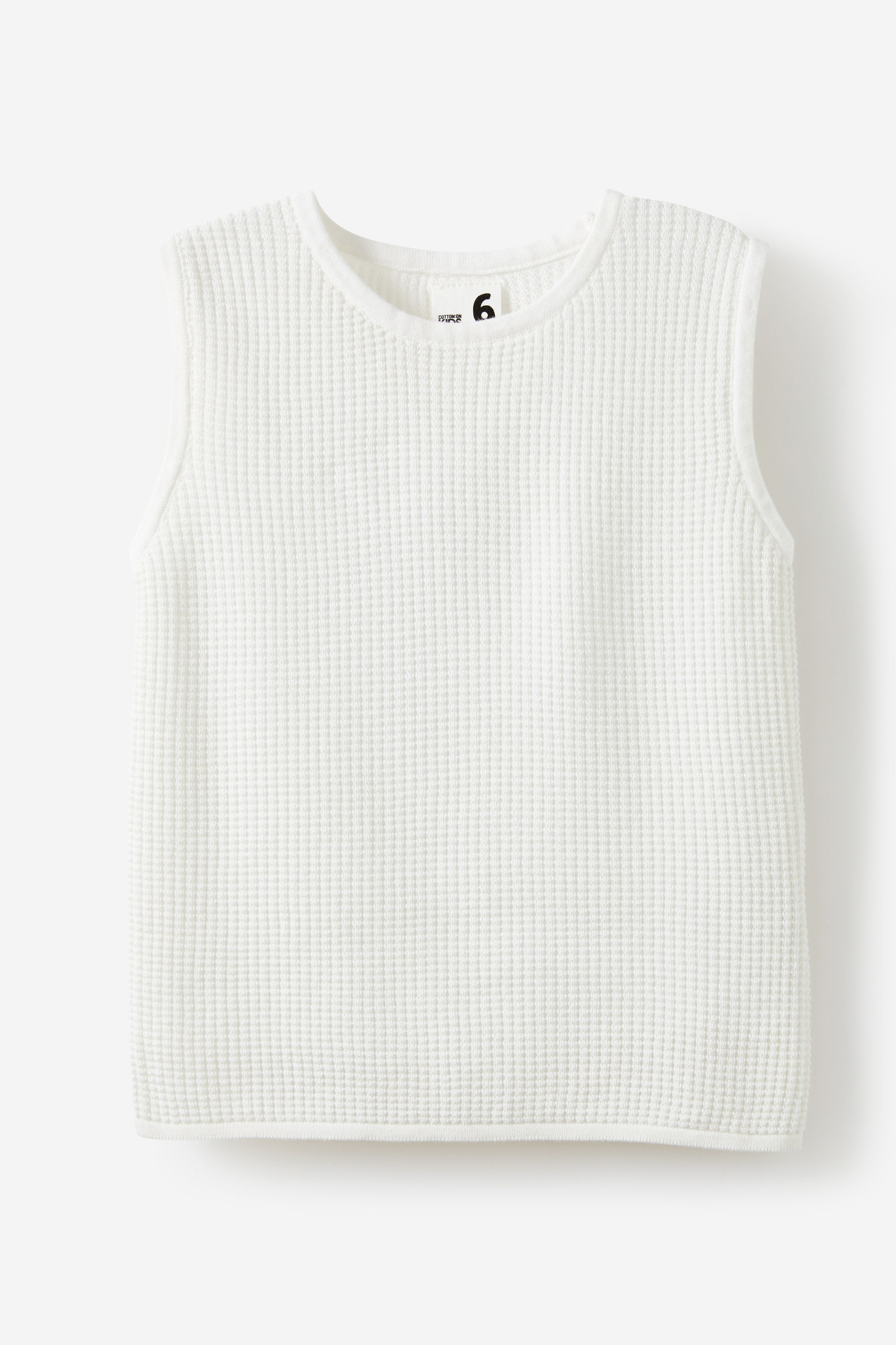 William Waffle Knit Tank vanilla