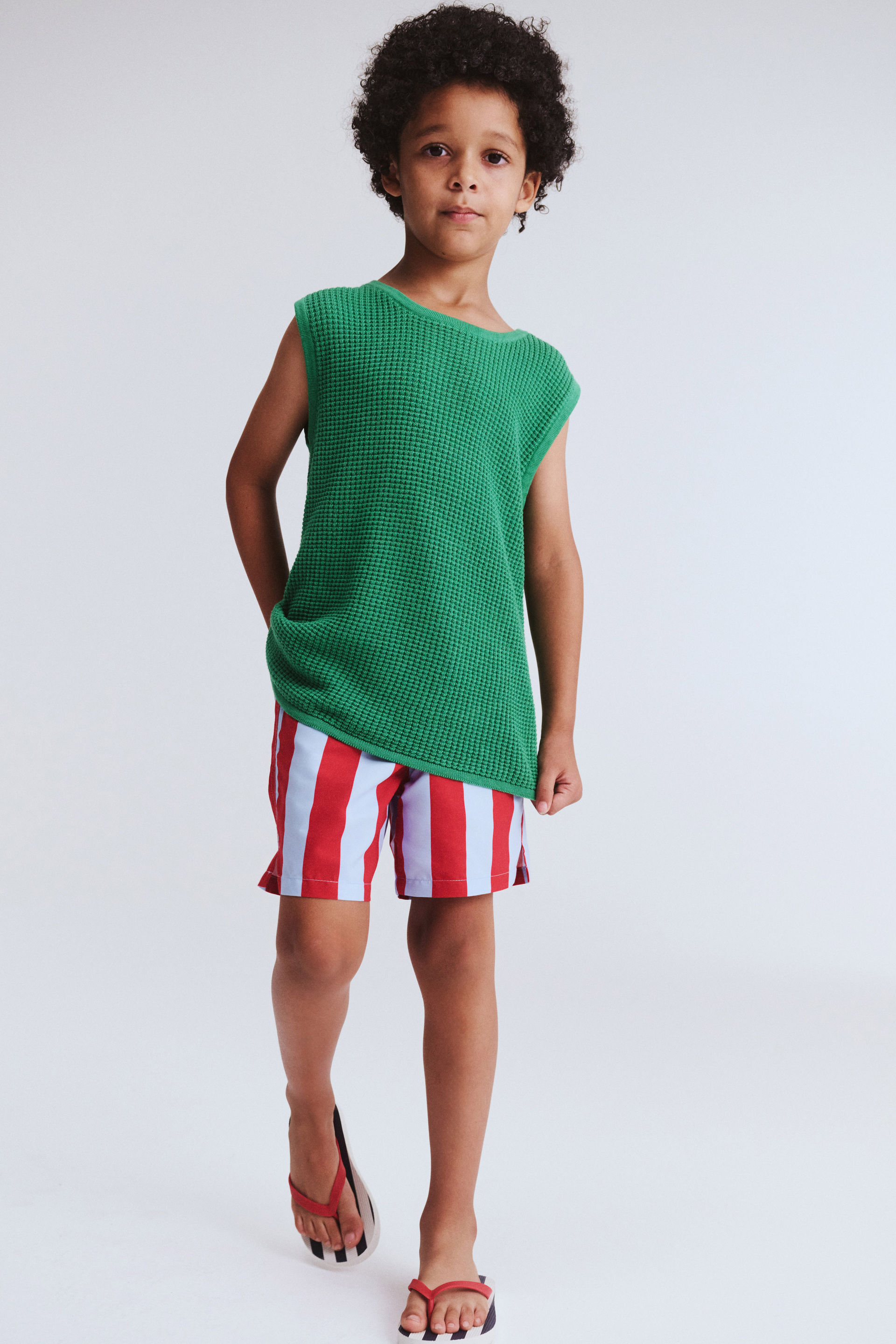 William Waffle Knit Tank island green