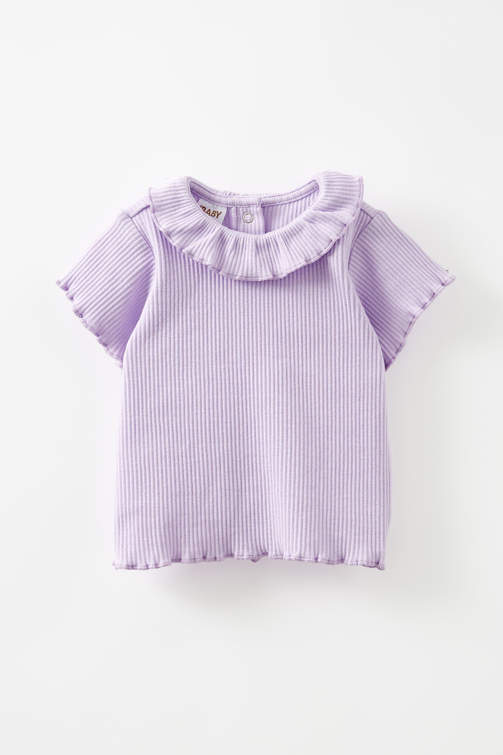Mia Short Sleeve Rib Top vintage lilac