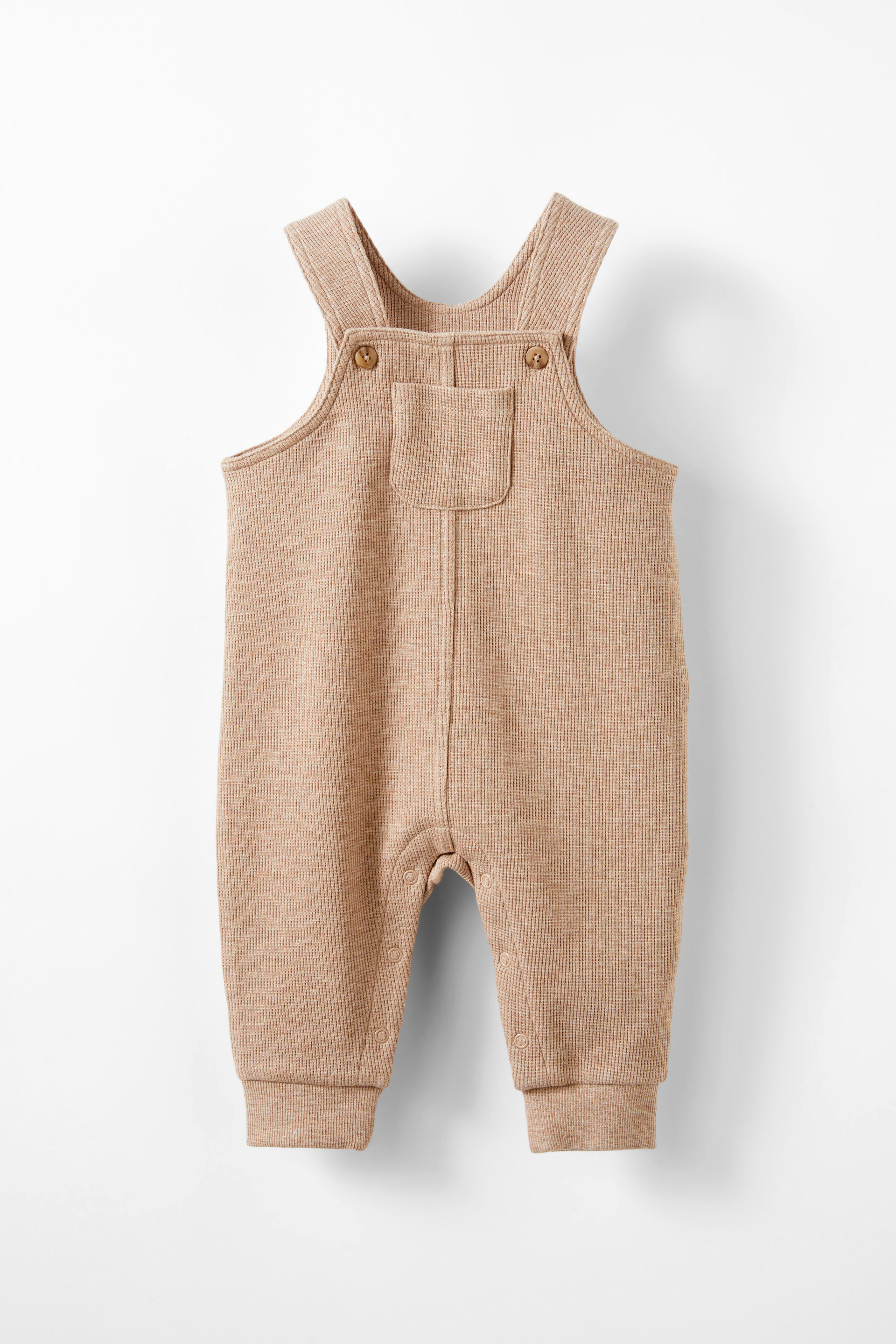 Organic Waffle Dungaree oatmilk marle