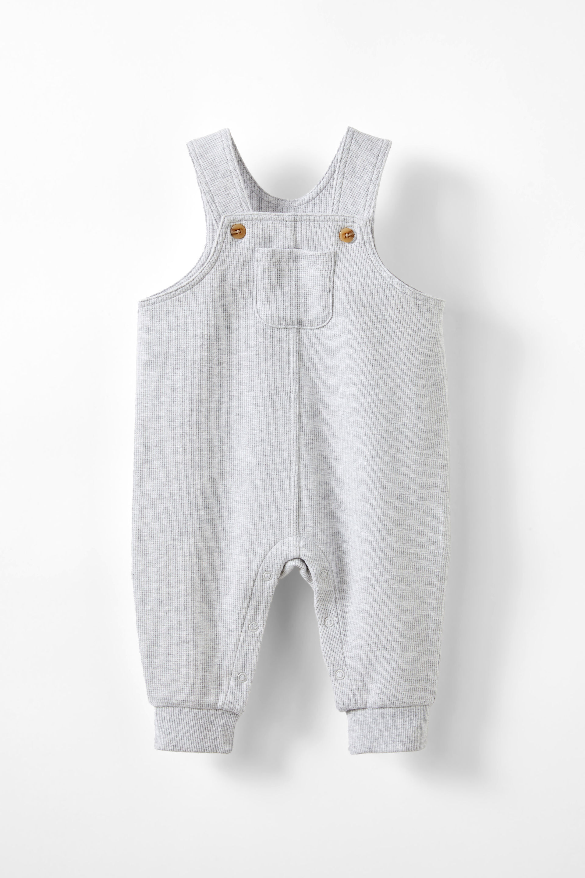 Organic Waffle Dungaree cloud marle