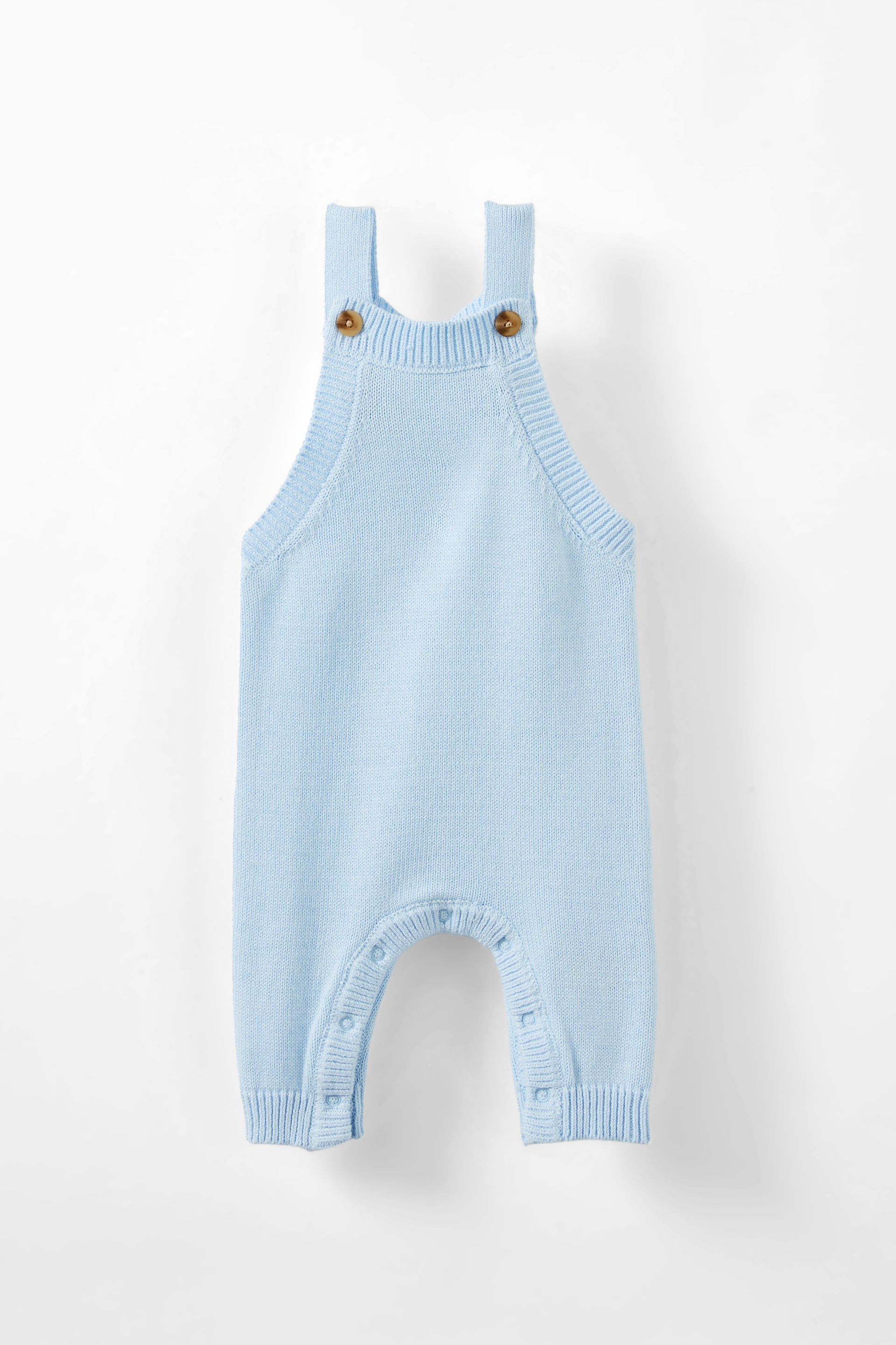 Organic Knit Dungaree white water blue