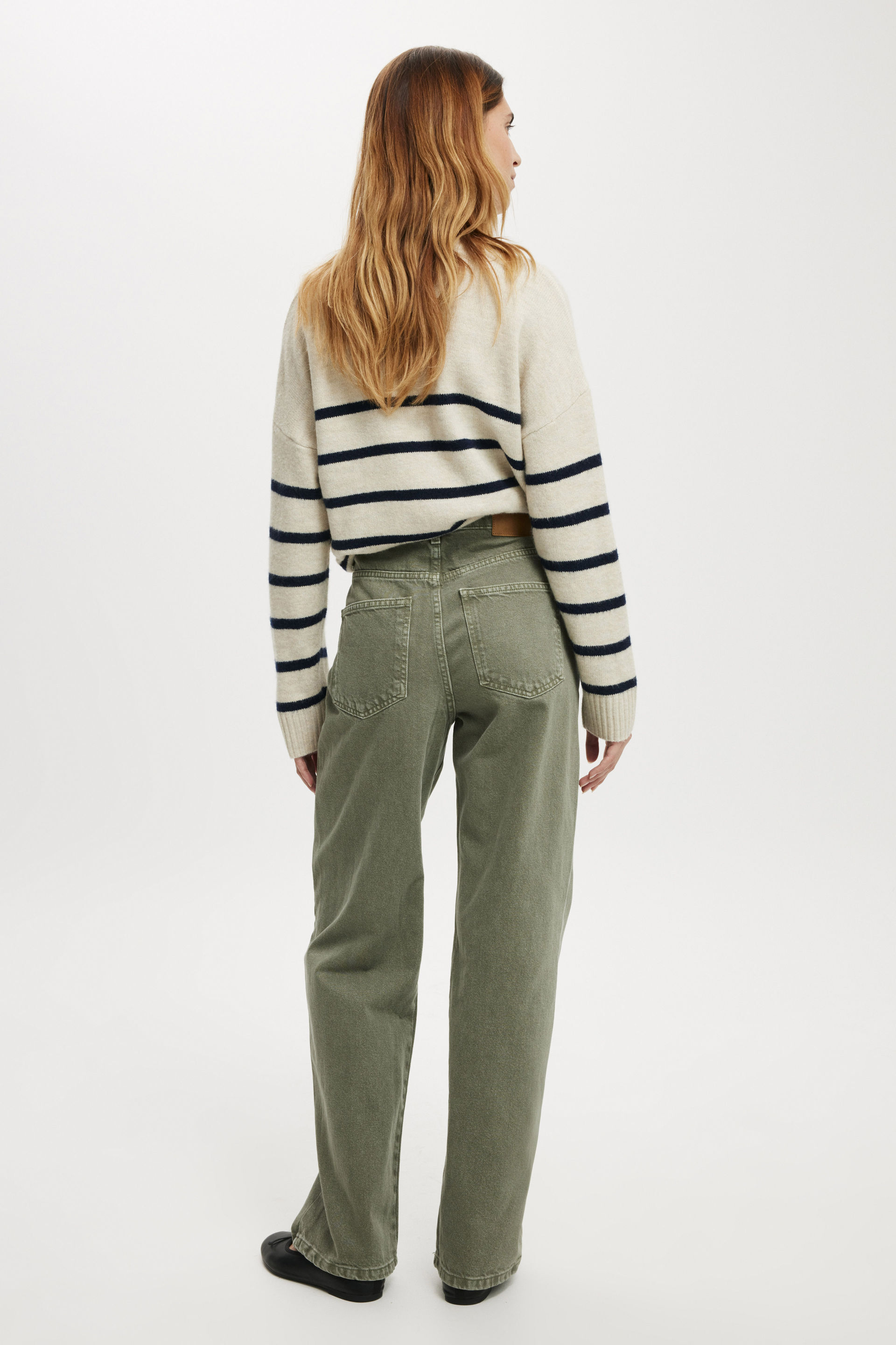 Loose Straight Jean smokey green