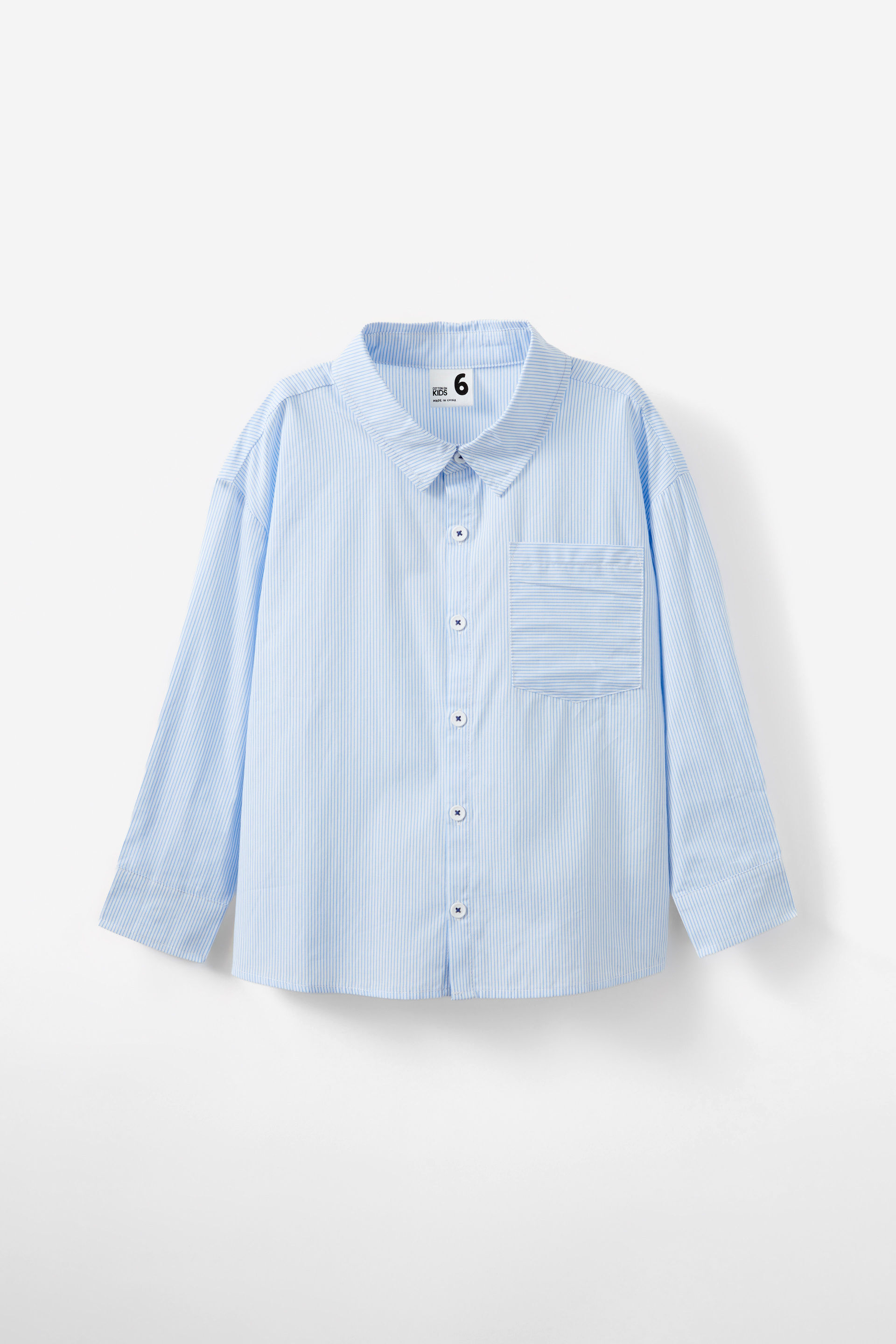 Nate Long Sleeve Shirt vanilla/dusk blue stripe