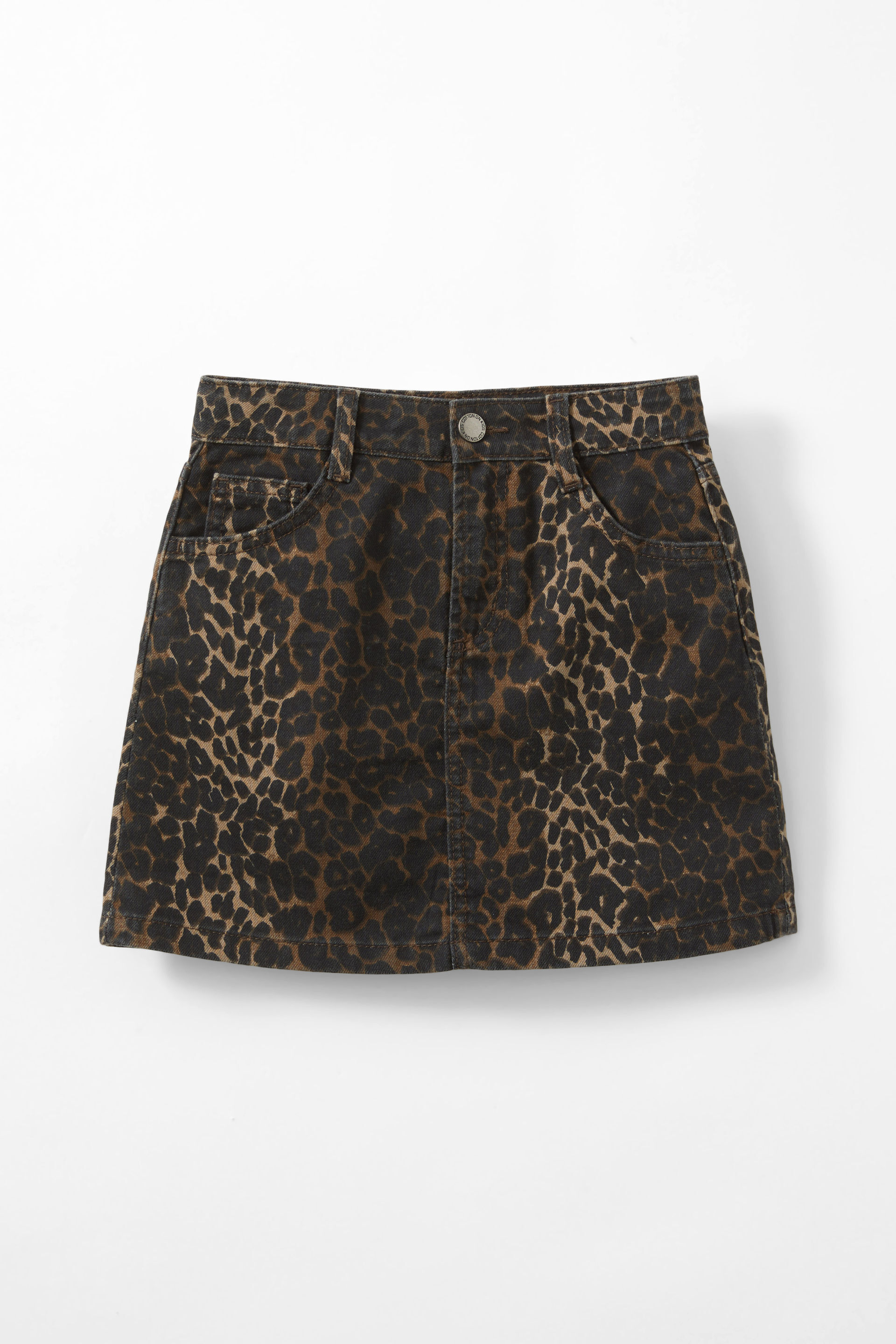 Alayna Aline Denim Skirt taupy brown/leopard