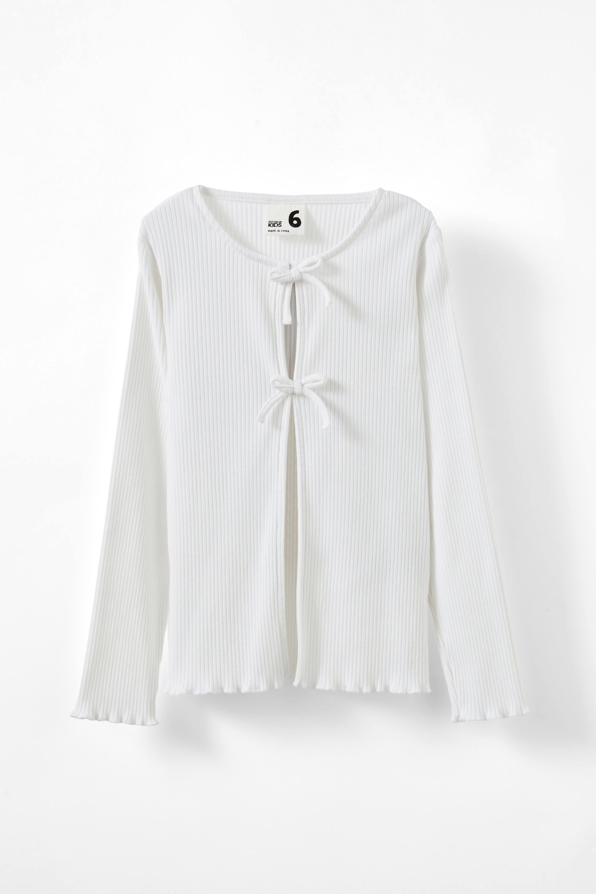 Lily Bow Cardigan white