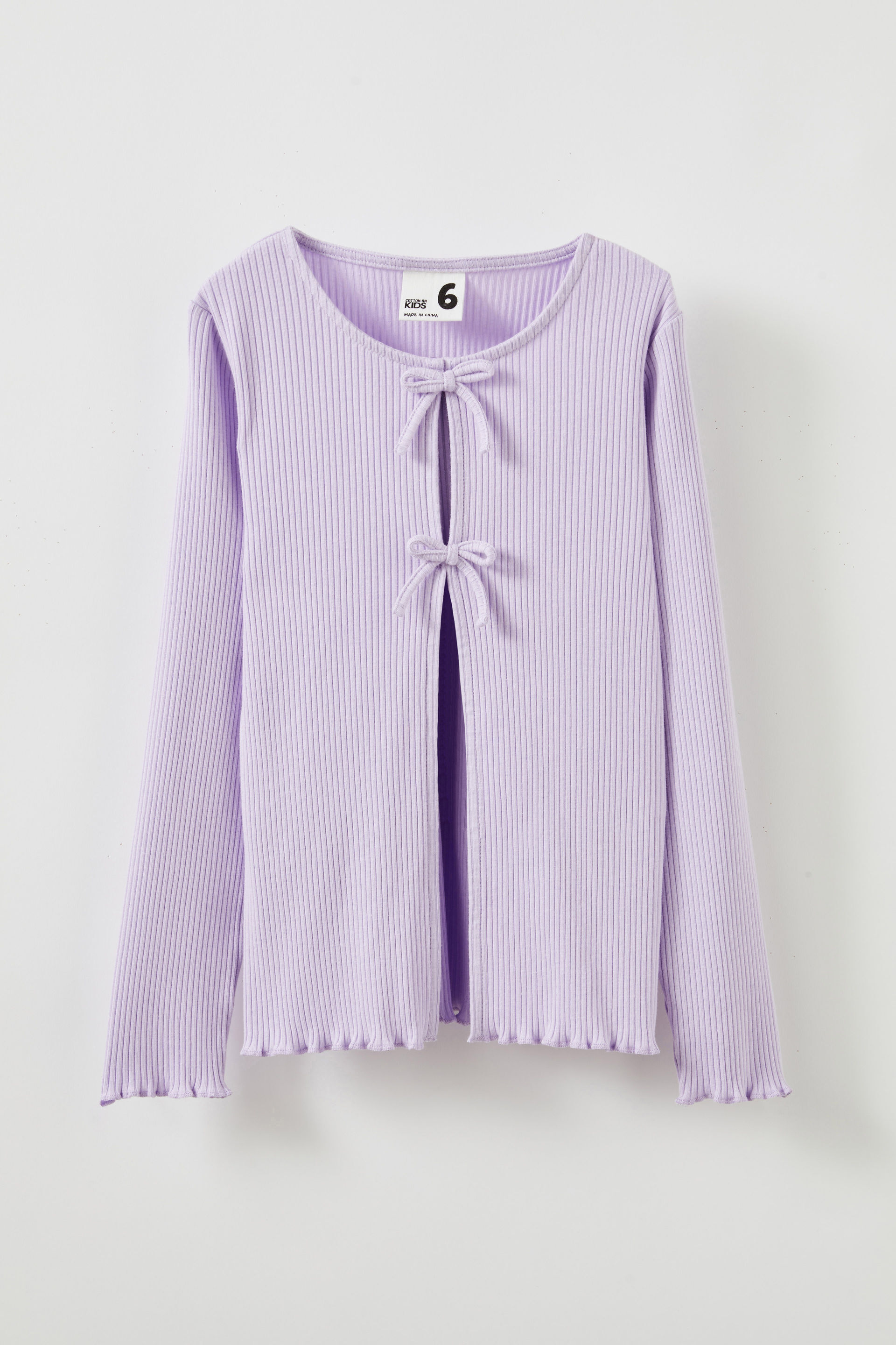 Lily Bow Cardigan vintage lilac