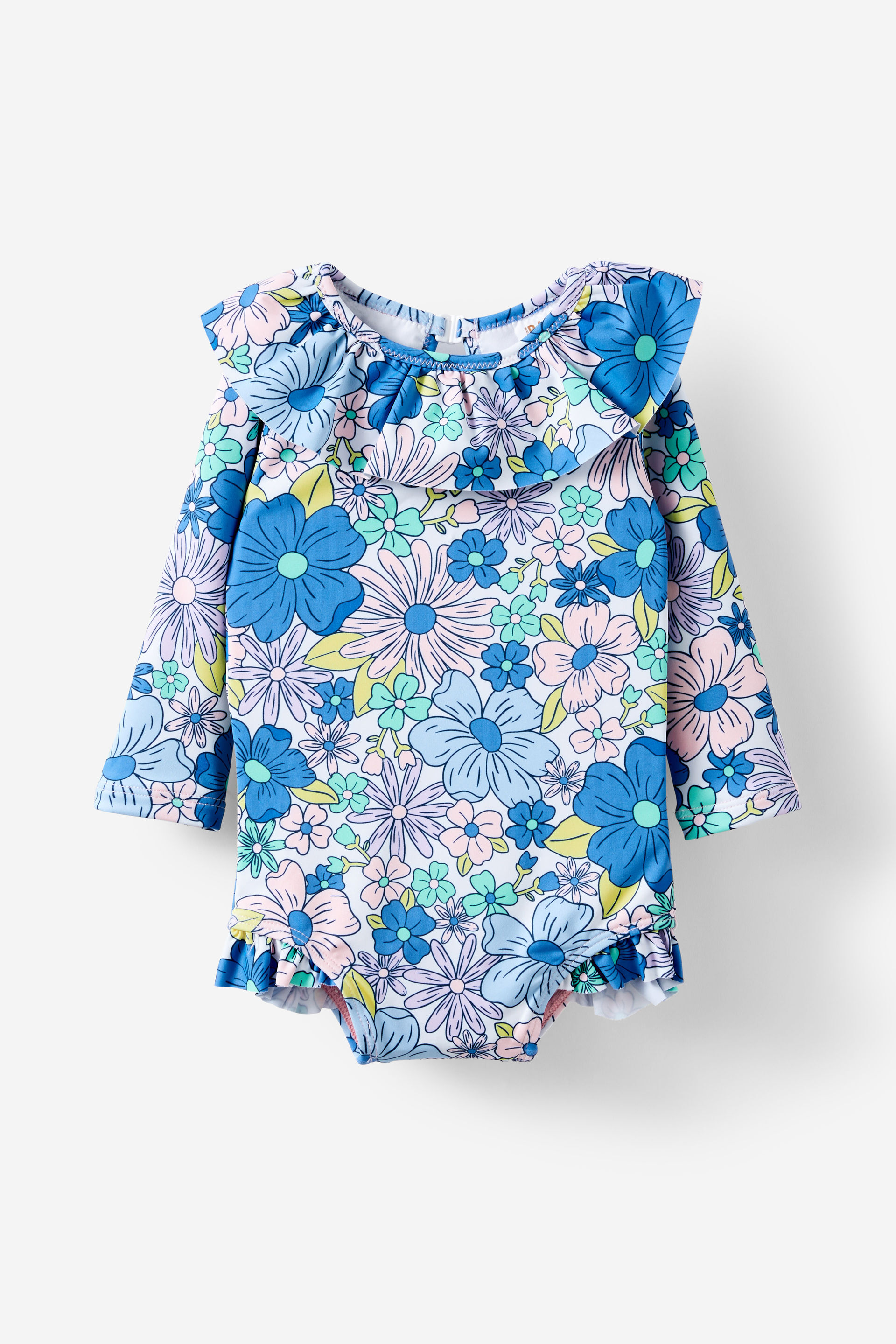 Bonnie Long Sleeve Ruffle One Piece (Keyhole Back) gigi baby floral