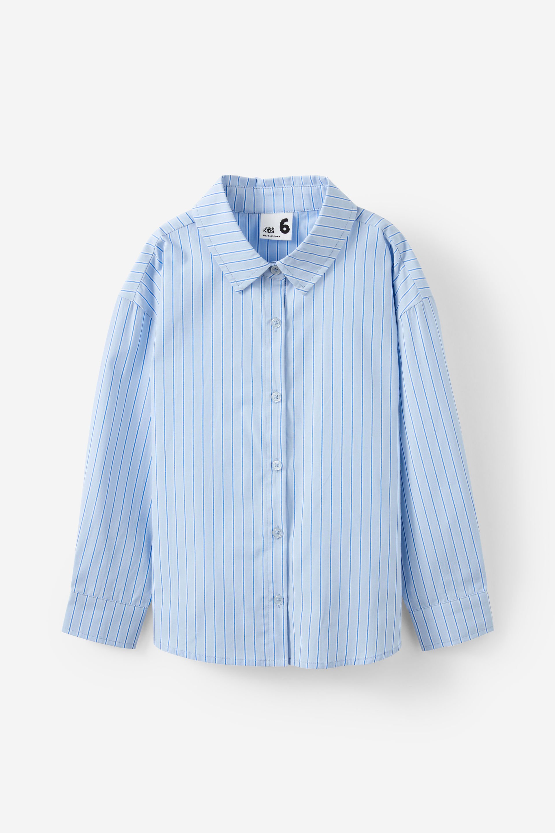 Bianca Long Sleeve Shirt harbour blue/vanilla stripe
