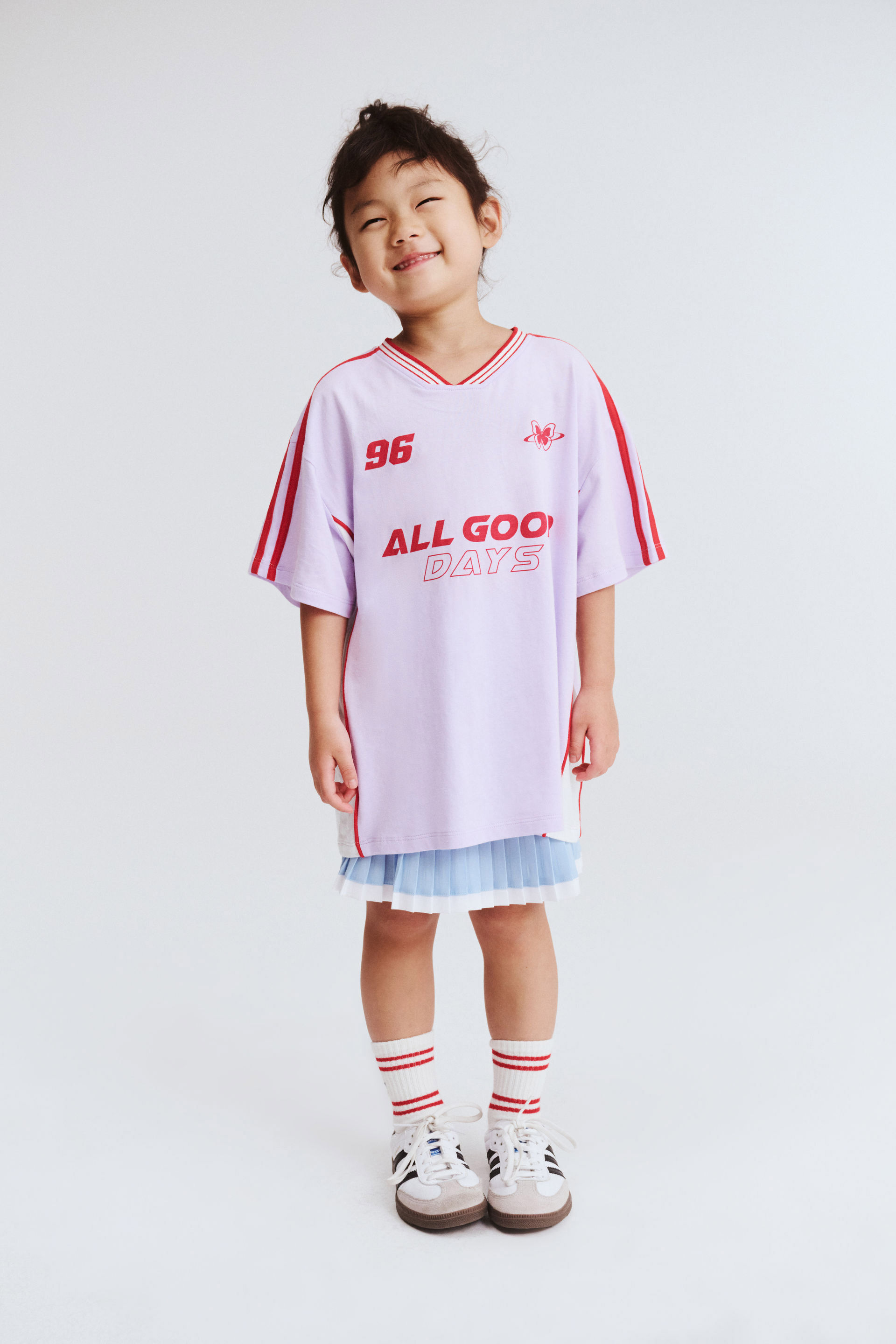Eliana Short Sleeve Soccer Top all good days/vintage lilac