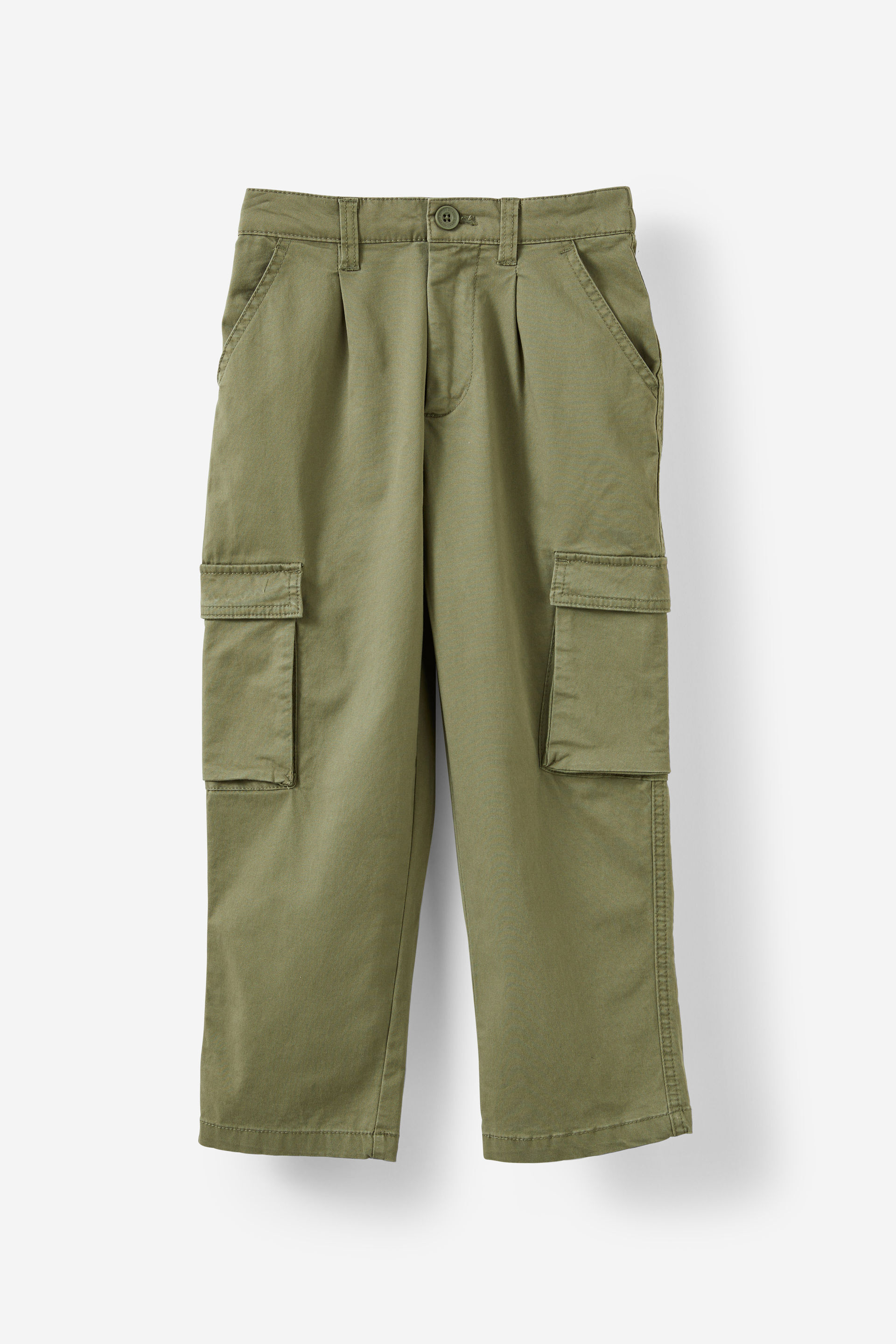 Pleat Front Cargo Pant safari green
