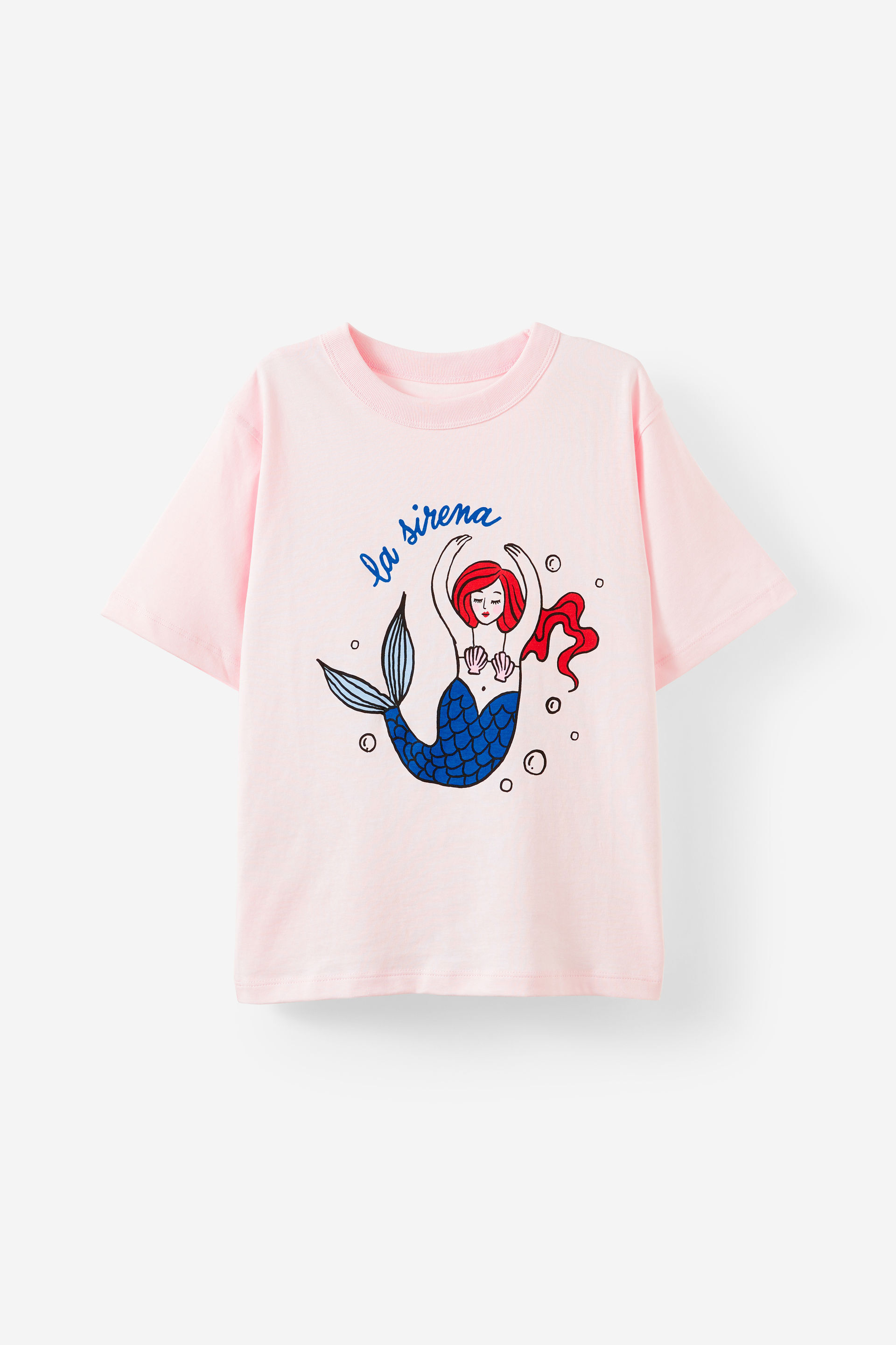 Poppy Oversize Graphic Print Tee tea party pink/mermaid