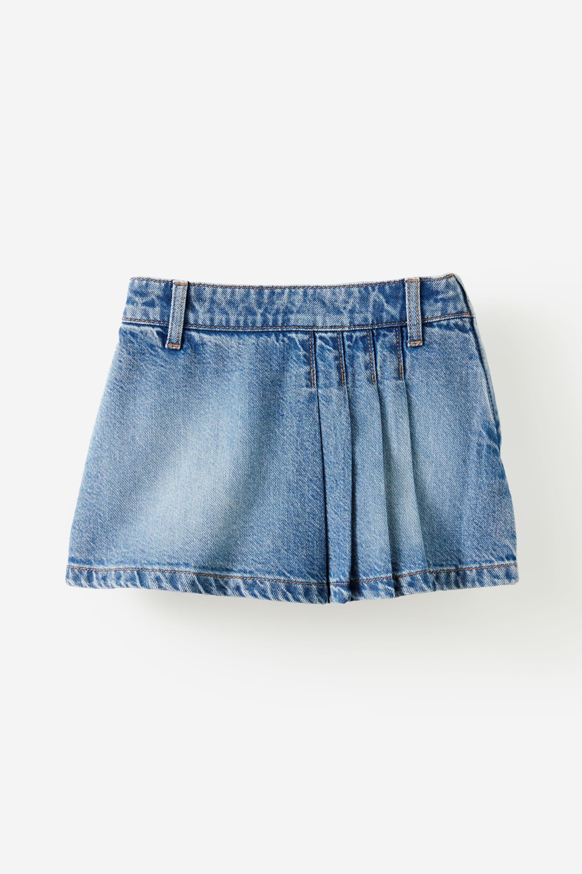 Pleat Front Denim Skort blue haven mid blue