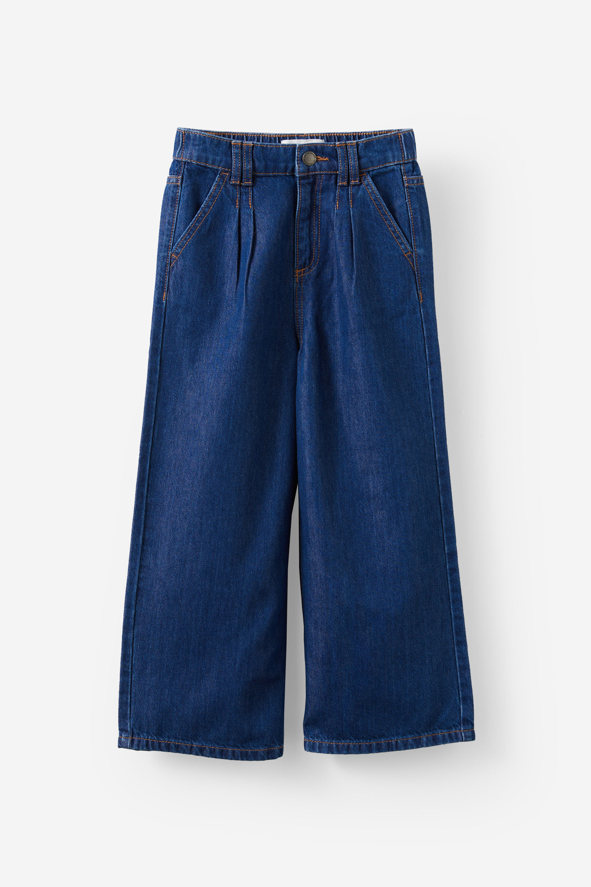 Pleat Front Relaxed Denim Jean mermaid midnight blue