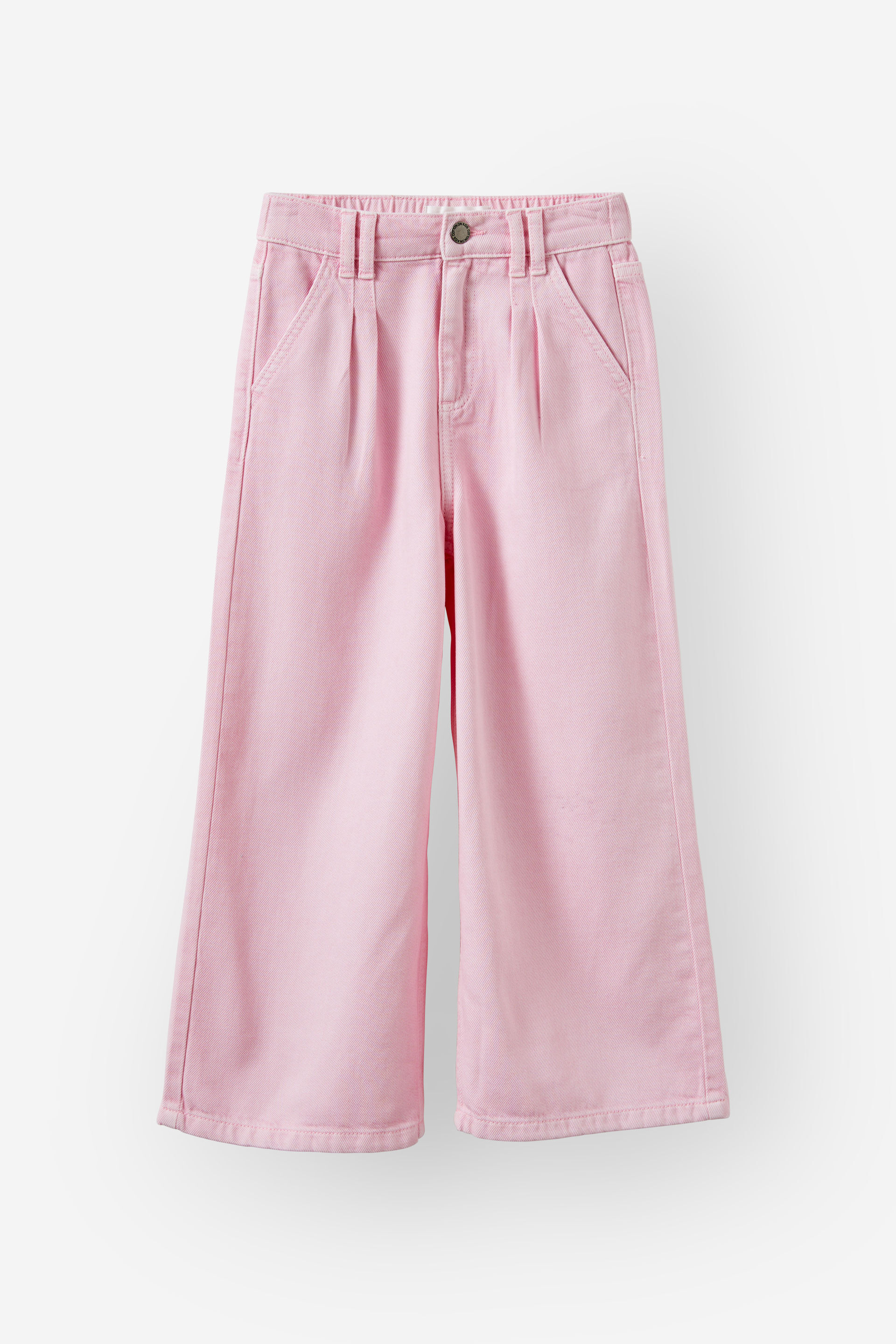 Pleat Front Relaxed Denim Jean marshmellow