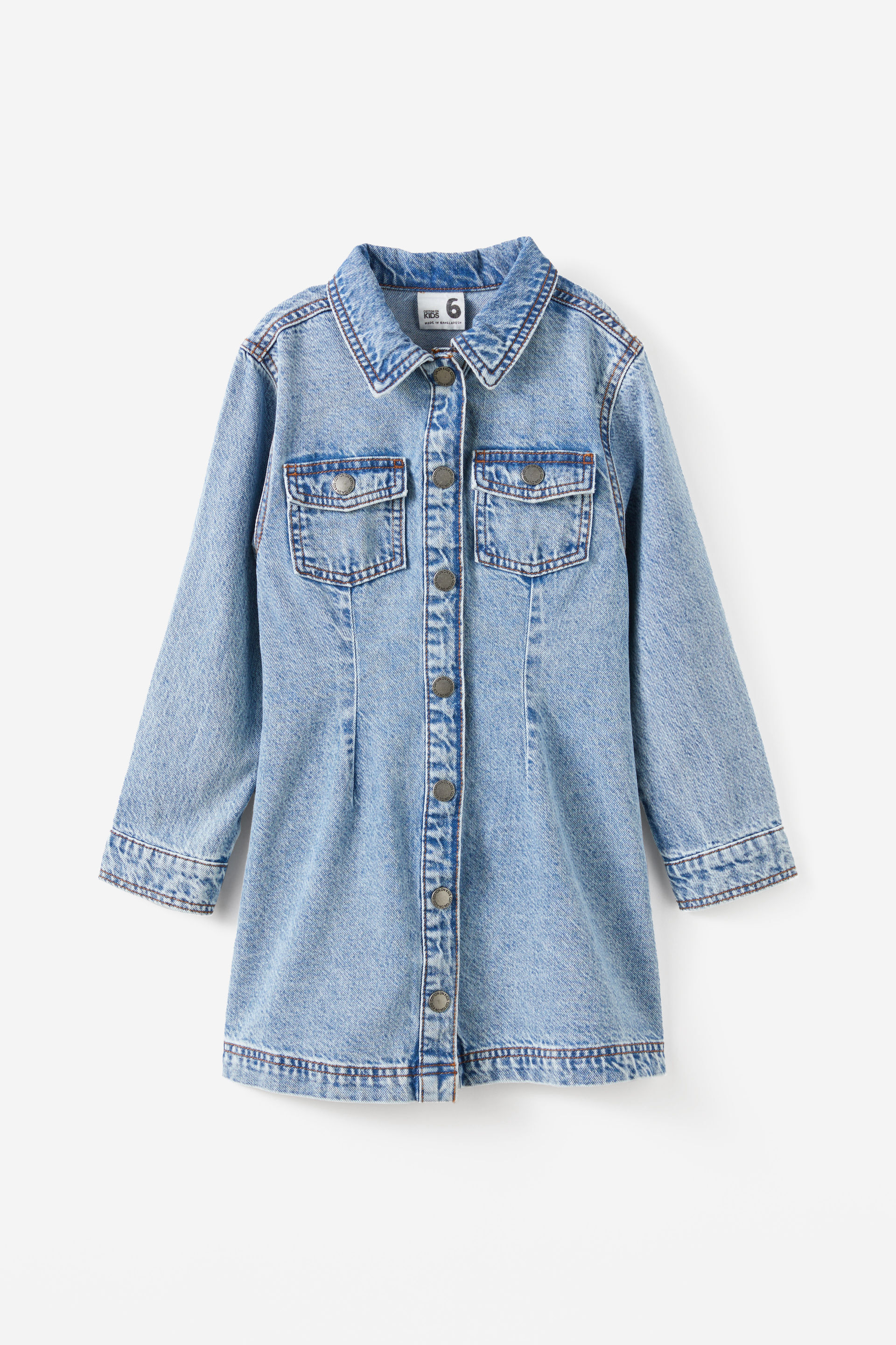 Sasha Long Sleeve Denim Shirt Dress airlie light blue