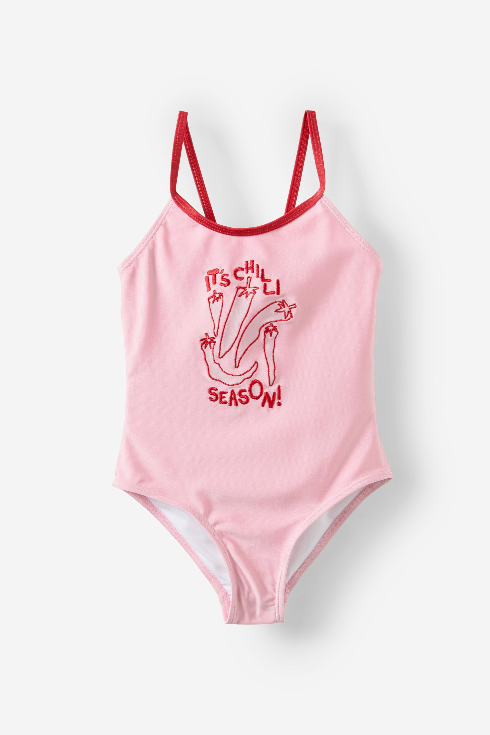 Helen Frill Back One Piece marshmellow/chilli season