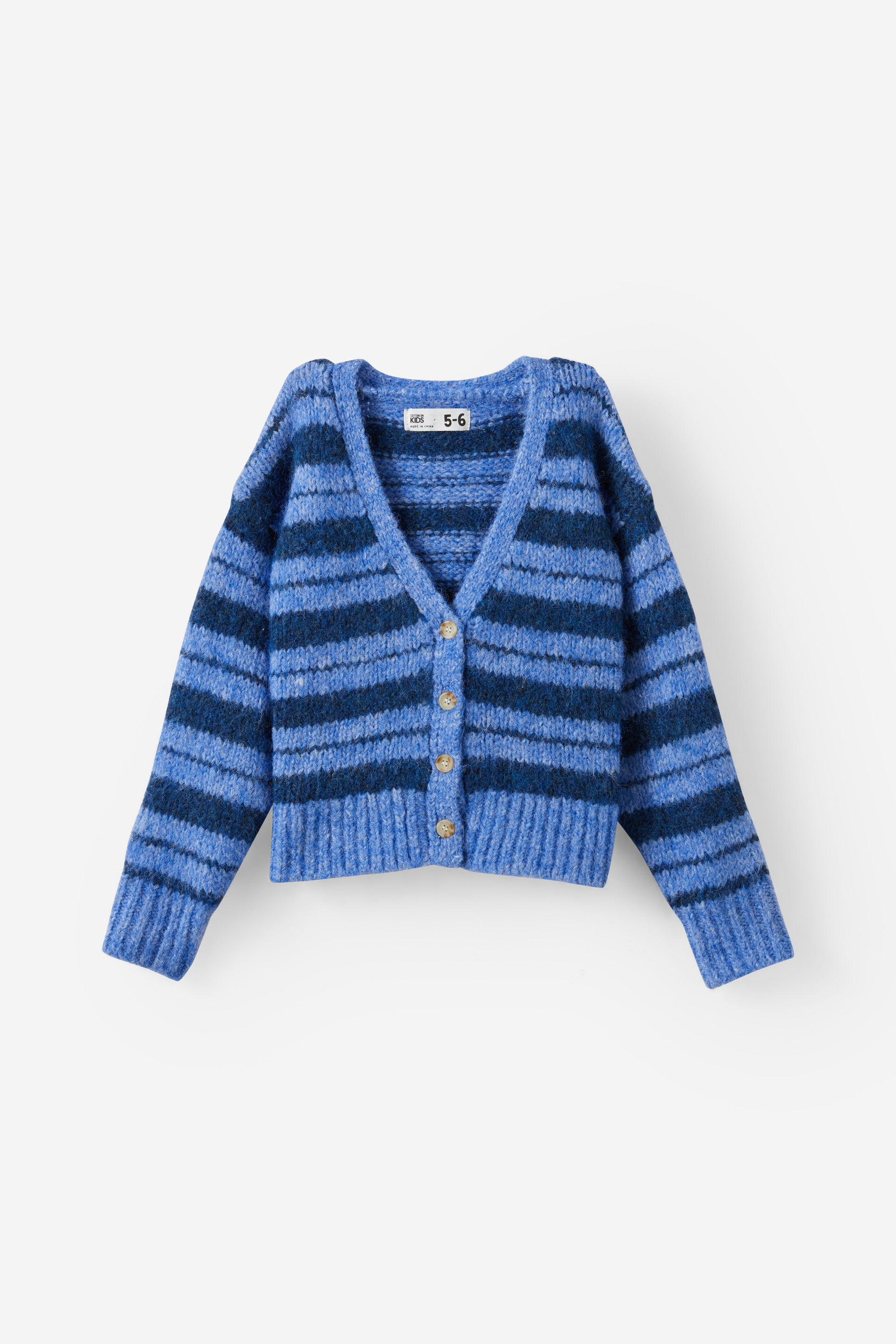 Vera Vee Neck Cardigan deep sea blue/stripe