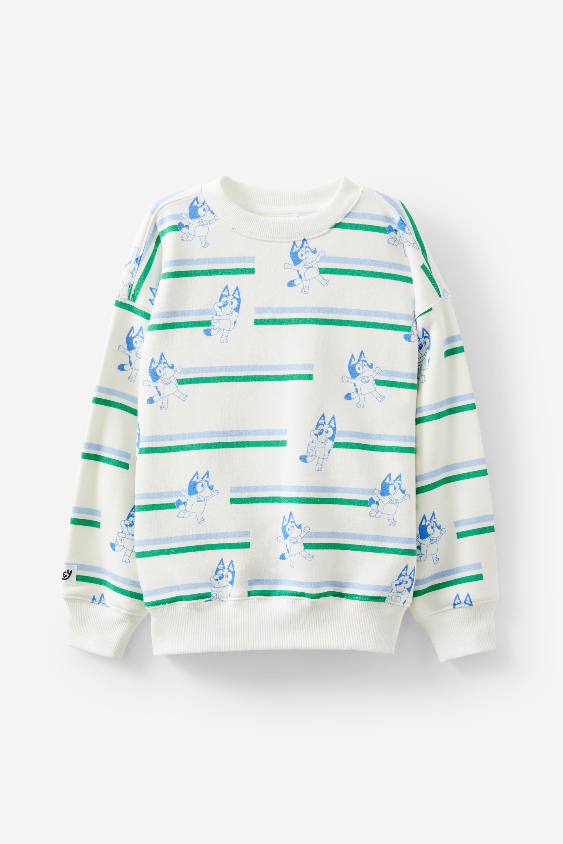 Bluey Oversized Crew lcn blu vanilla/bluey stripe
