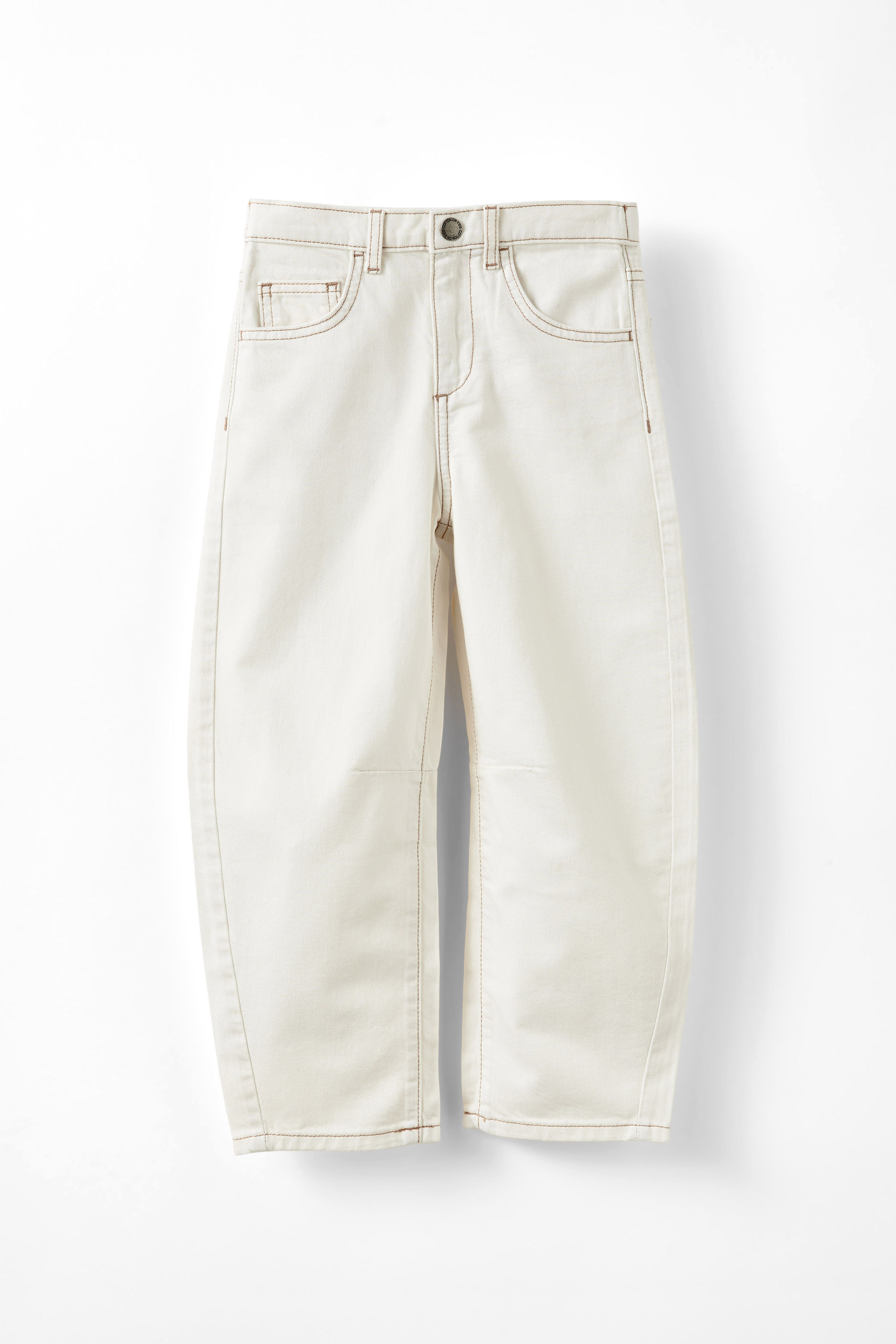 Unisex Barrel Leg Denim Jean hayman ecru