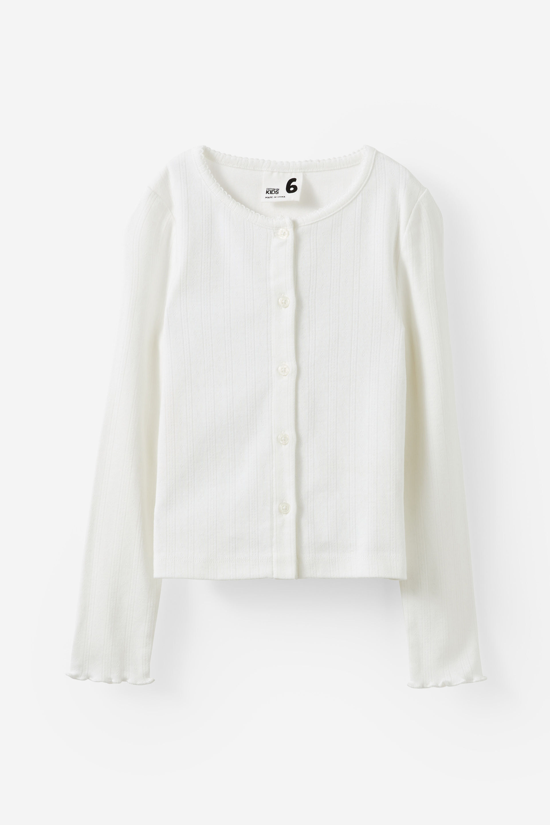 Emma Button Through Long Sleeve vanilla