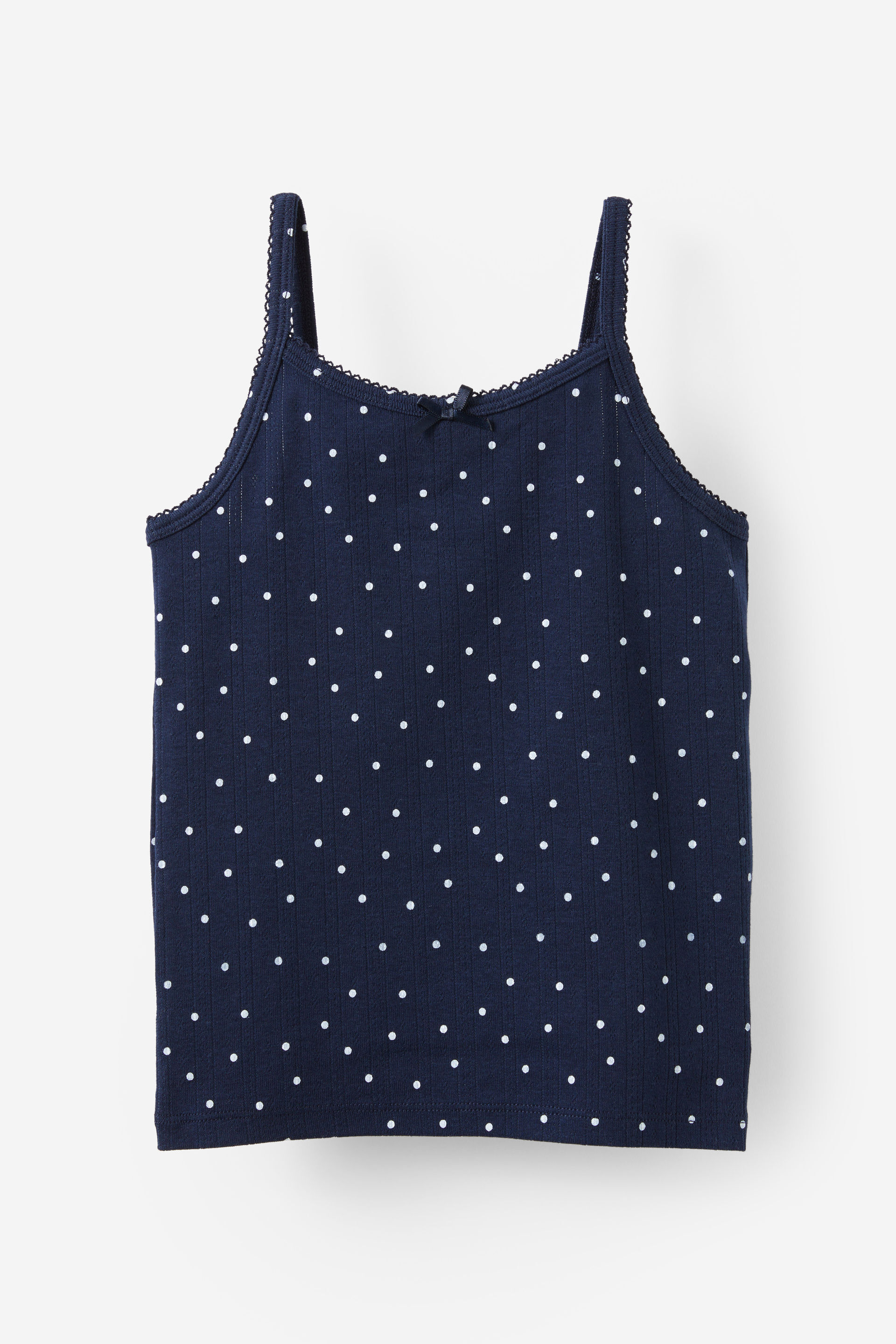 Rosie Pointelle Tank squid ink/spots