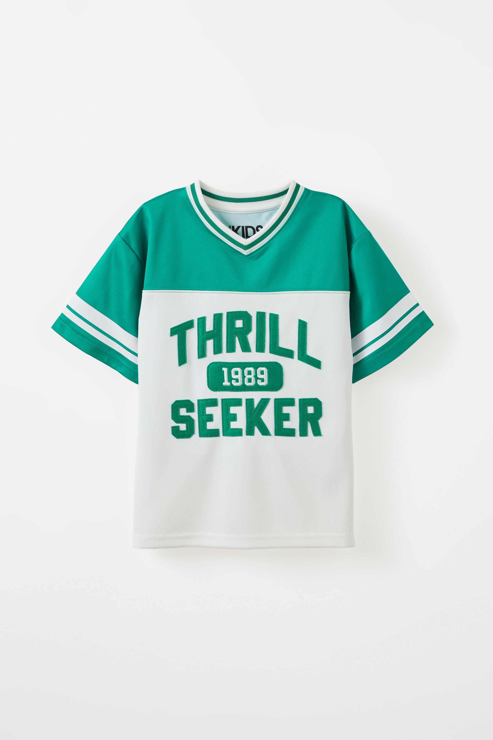 Short Sleeve Sport V-Neck Tee deep mint/vanilla/thrill seeker