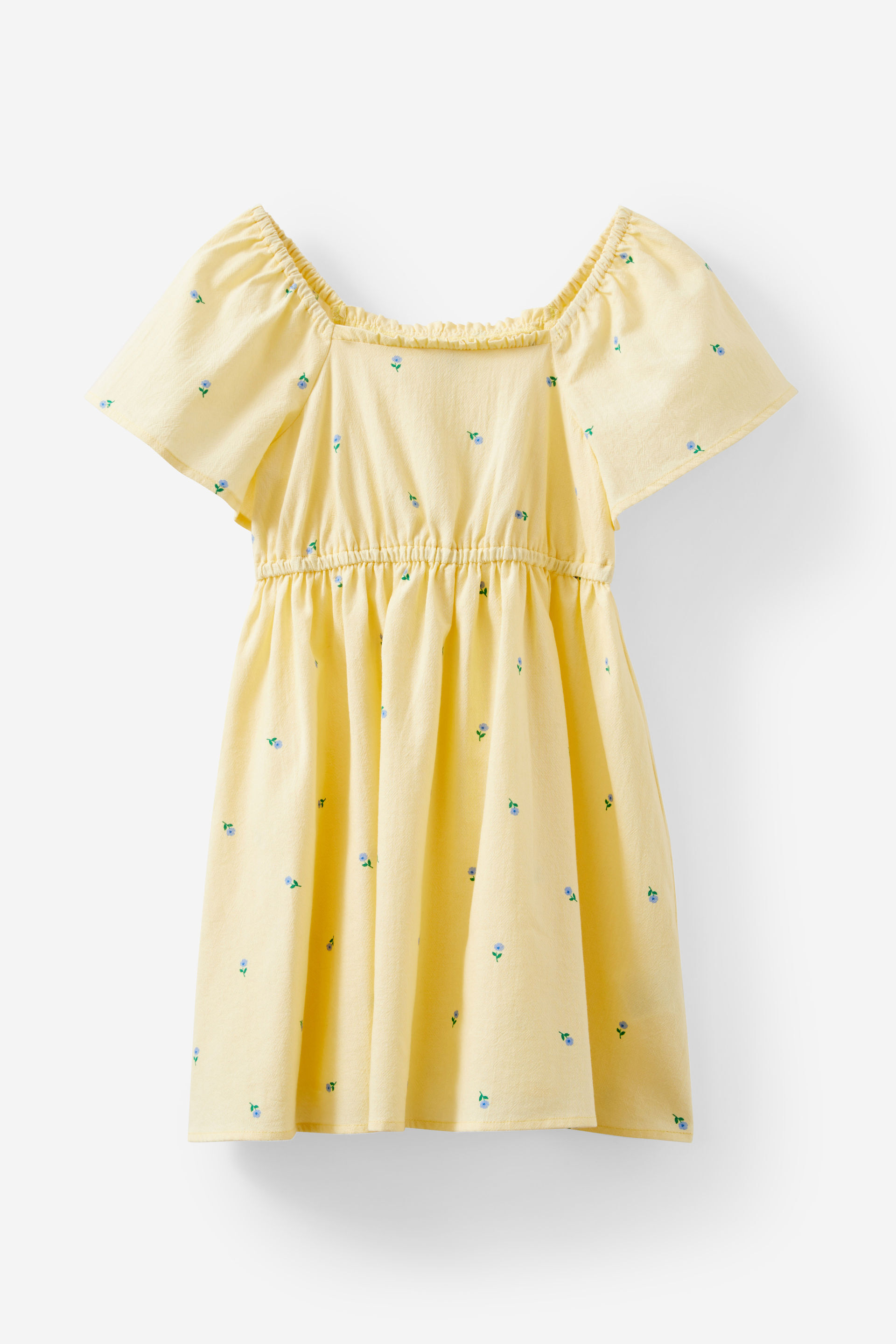 Penny Short Sleeve Dress lemon squash/tahlia ditsy floral