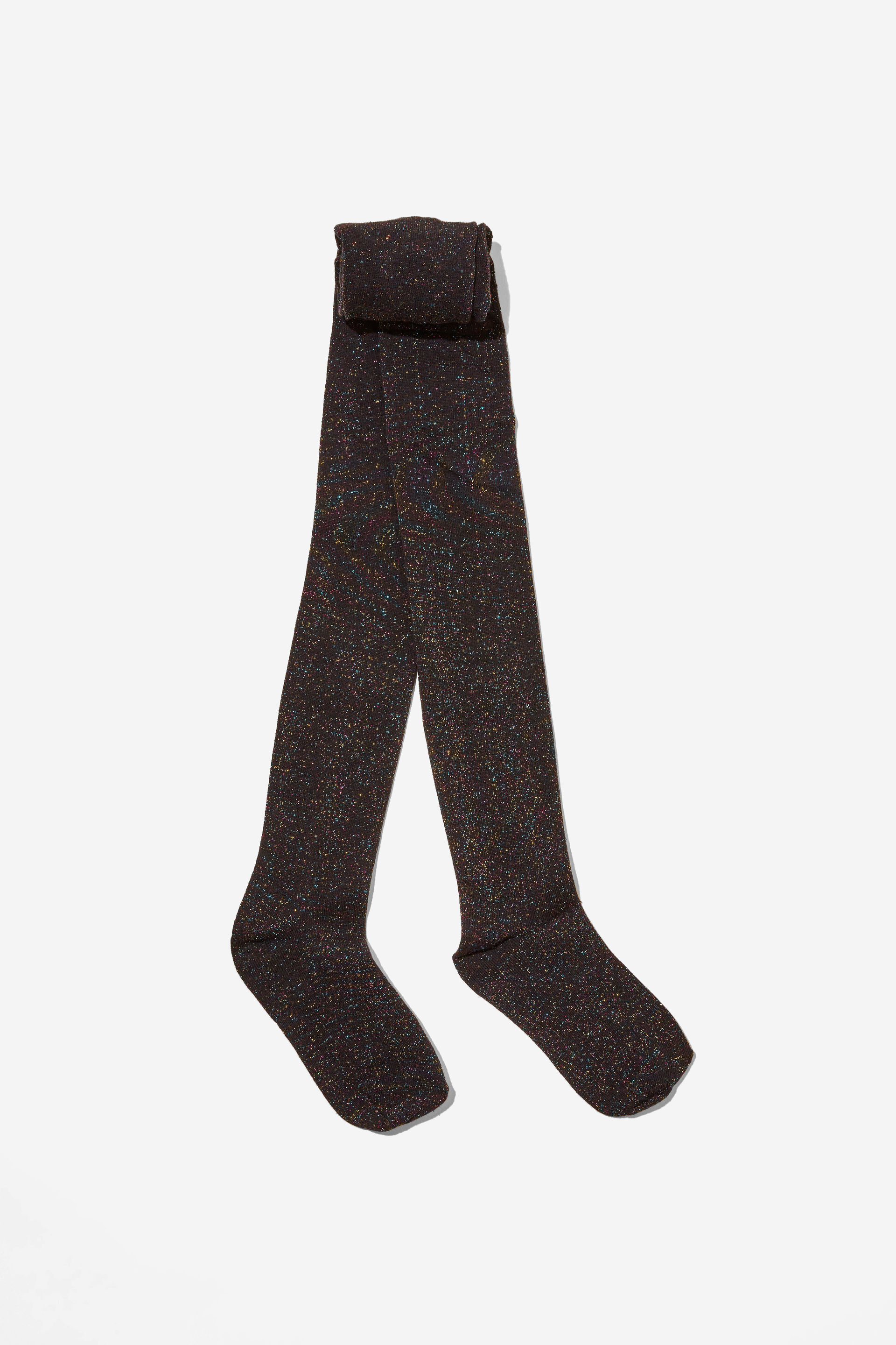 Solid Tights black/rainbow shimmer