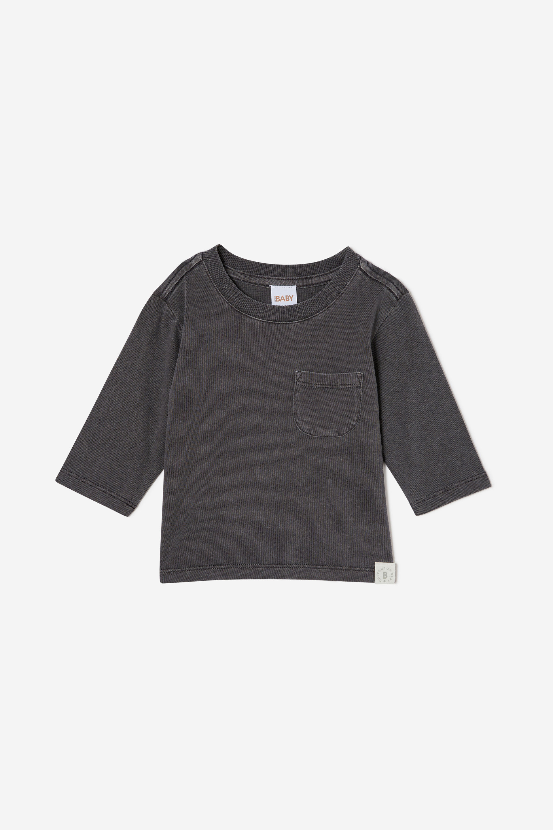 Jamie Long Sleeve Graphic Print Tee rabbit grey wash