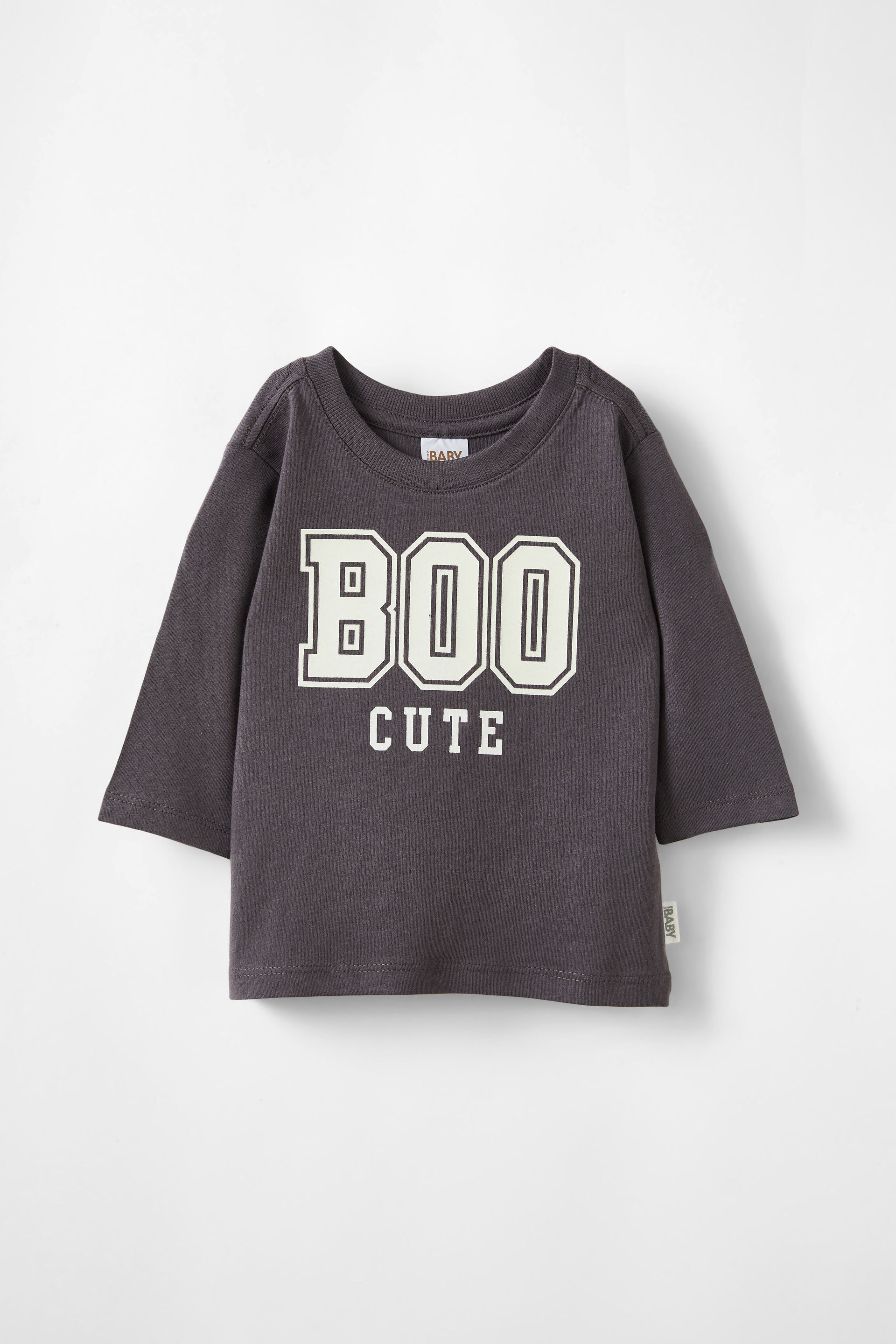 Jamie Long Sleeve Graphic Print Tee rabbit grey/boo cute