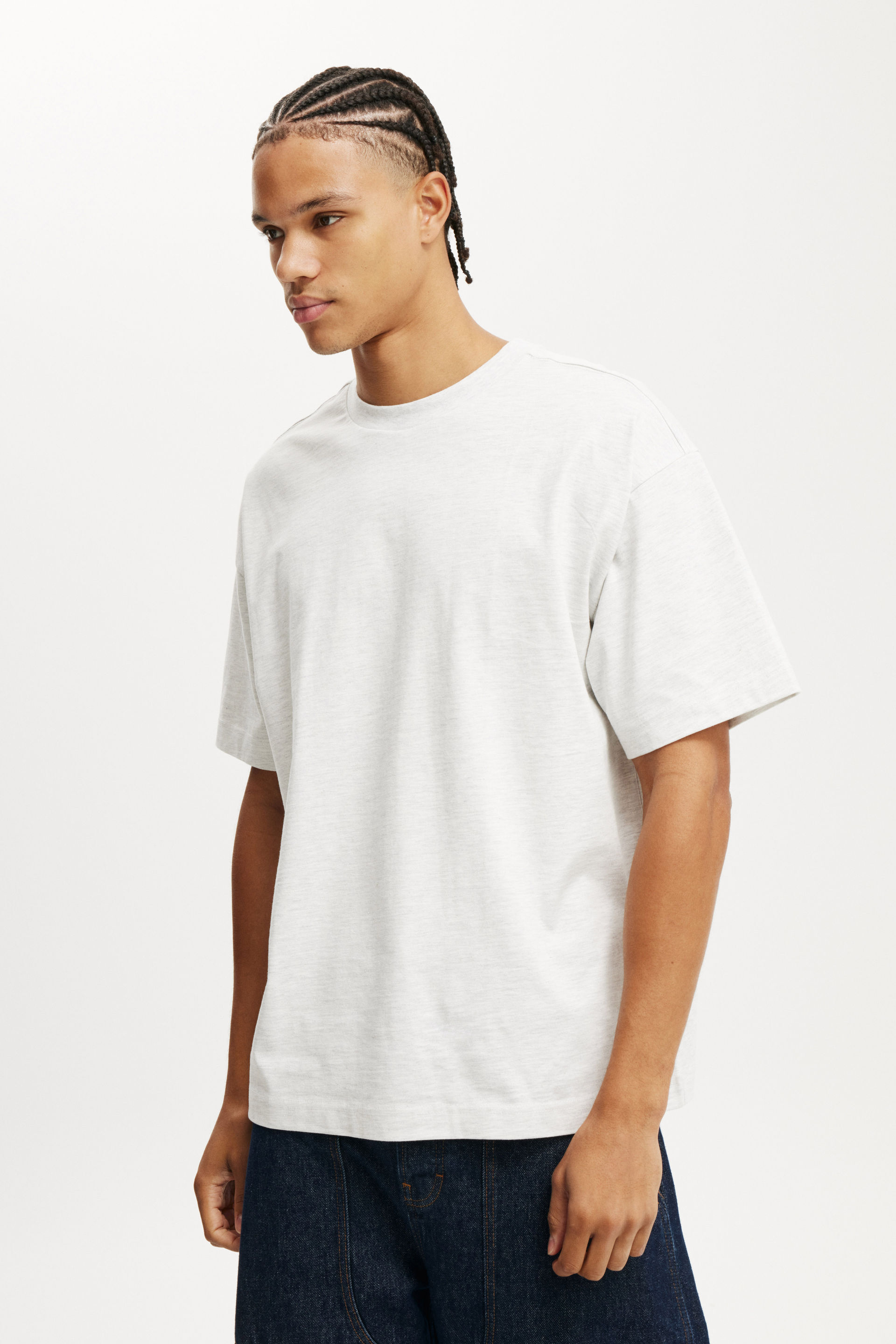 Box Fit T-Shirt white marle