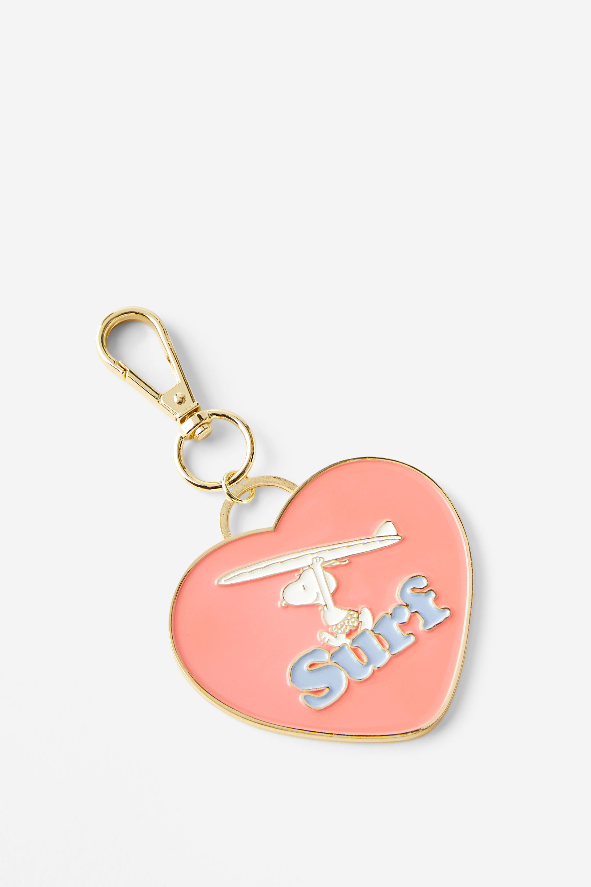 Snoopy Bag Charm lcn pea surf snoopy mirror heart