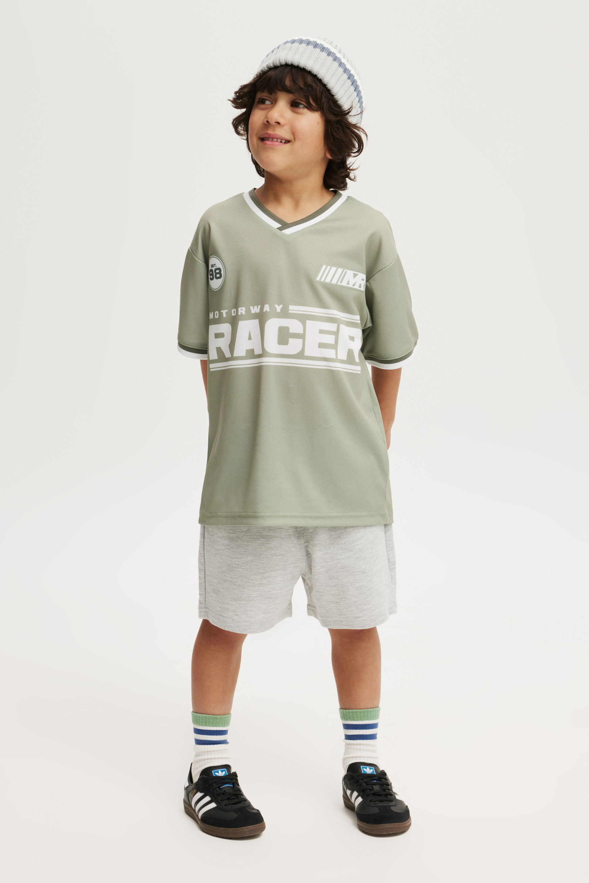 Henry Slouch Short grey marle core