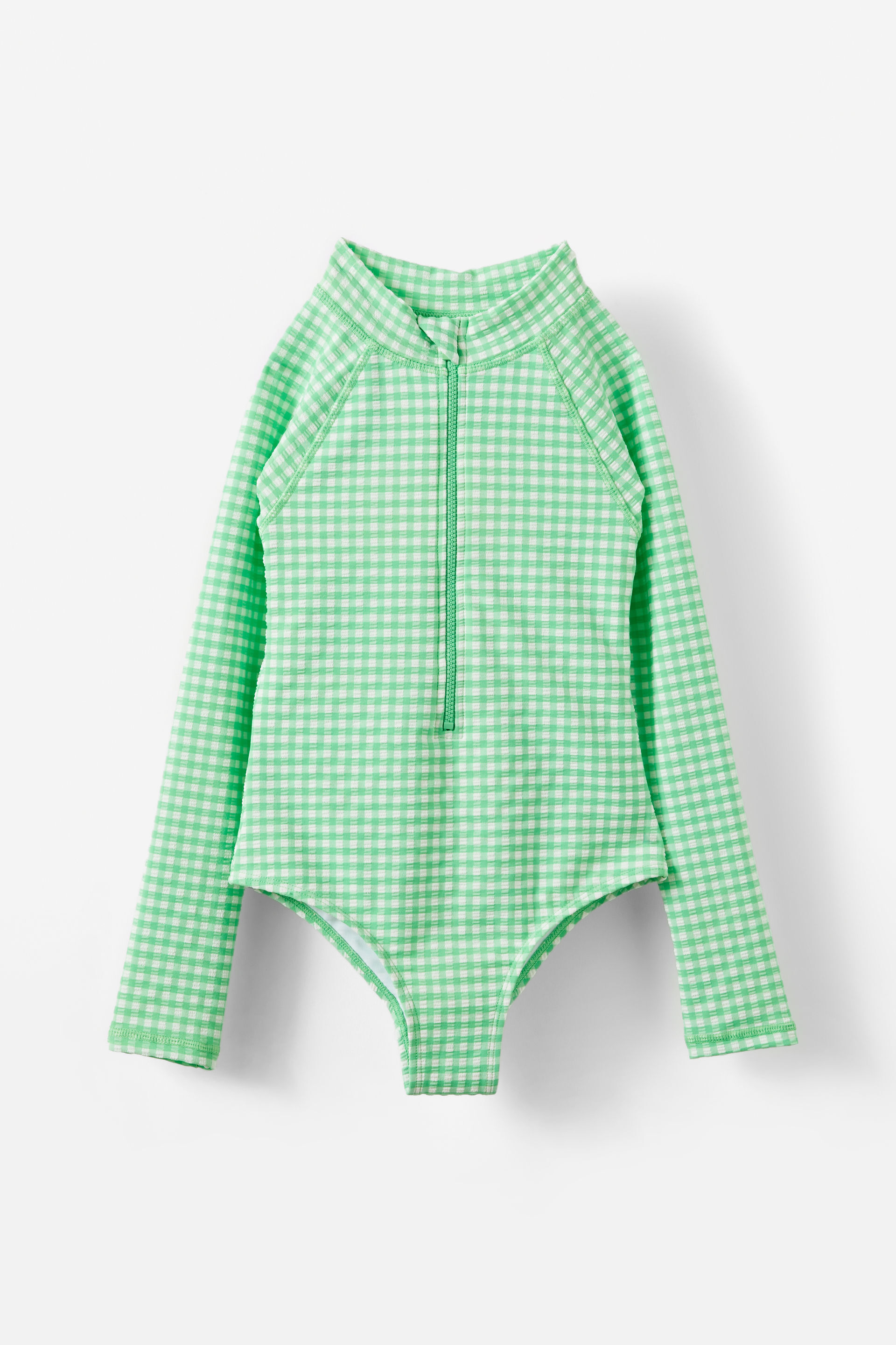 Lydia One Piece tennis green/vanilla gingham